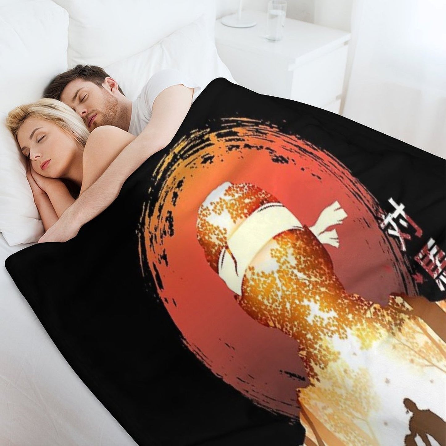Tsushima Warrior Easy Care Throw Blanket