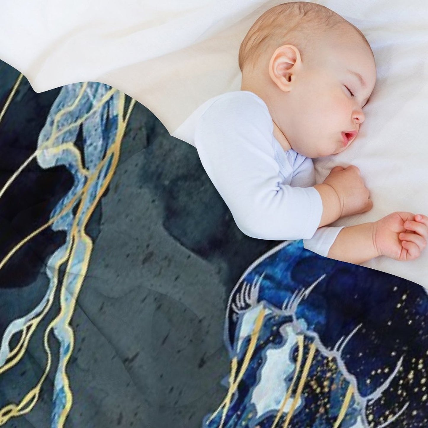 Metallic Ocean III Comfort Throw Blanket