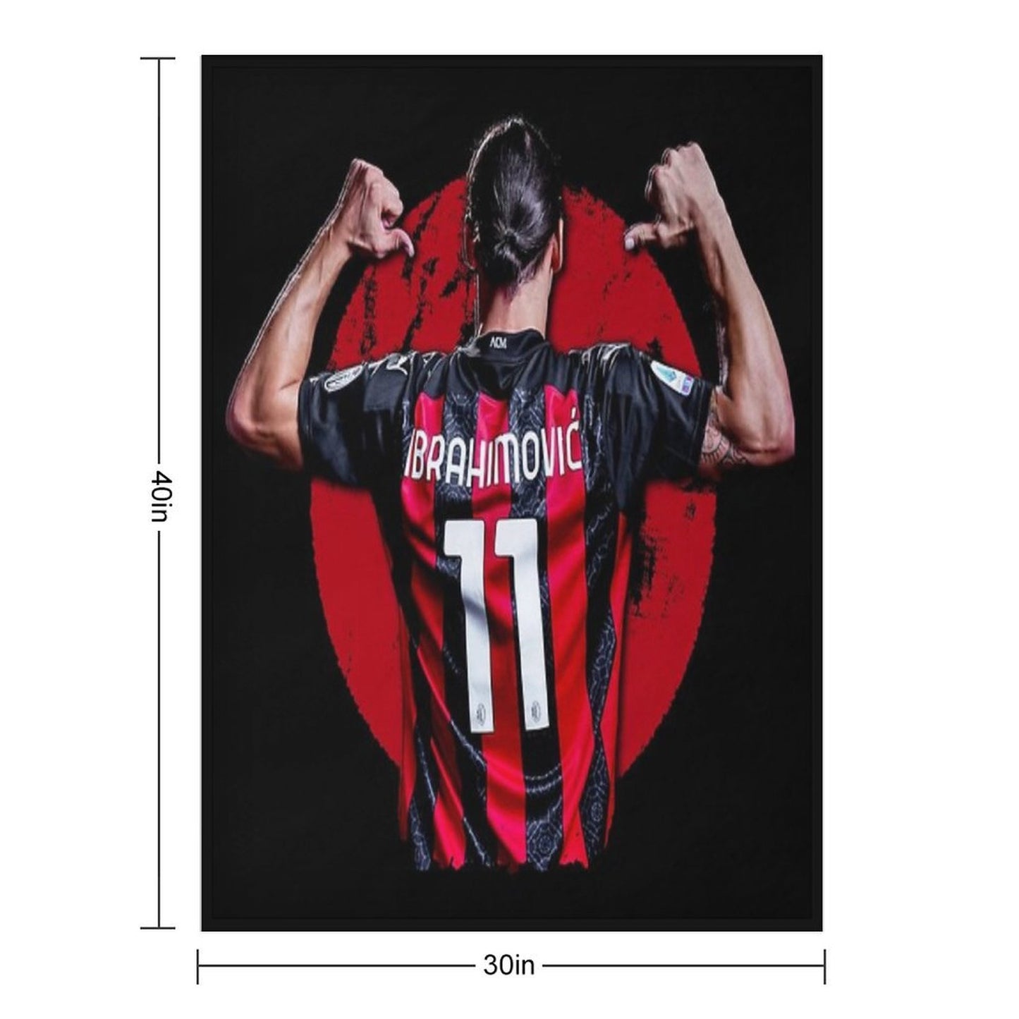 Zlatan Ibrahimovic Ac Milan Lightweight Throw Blanket