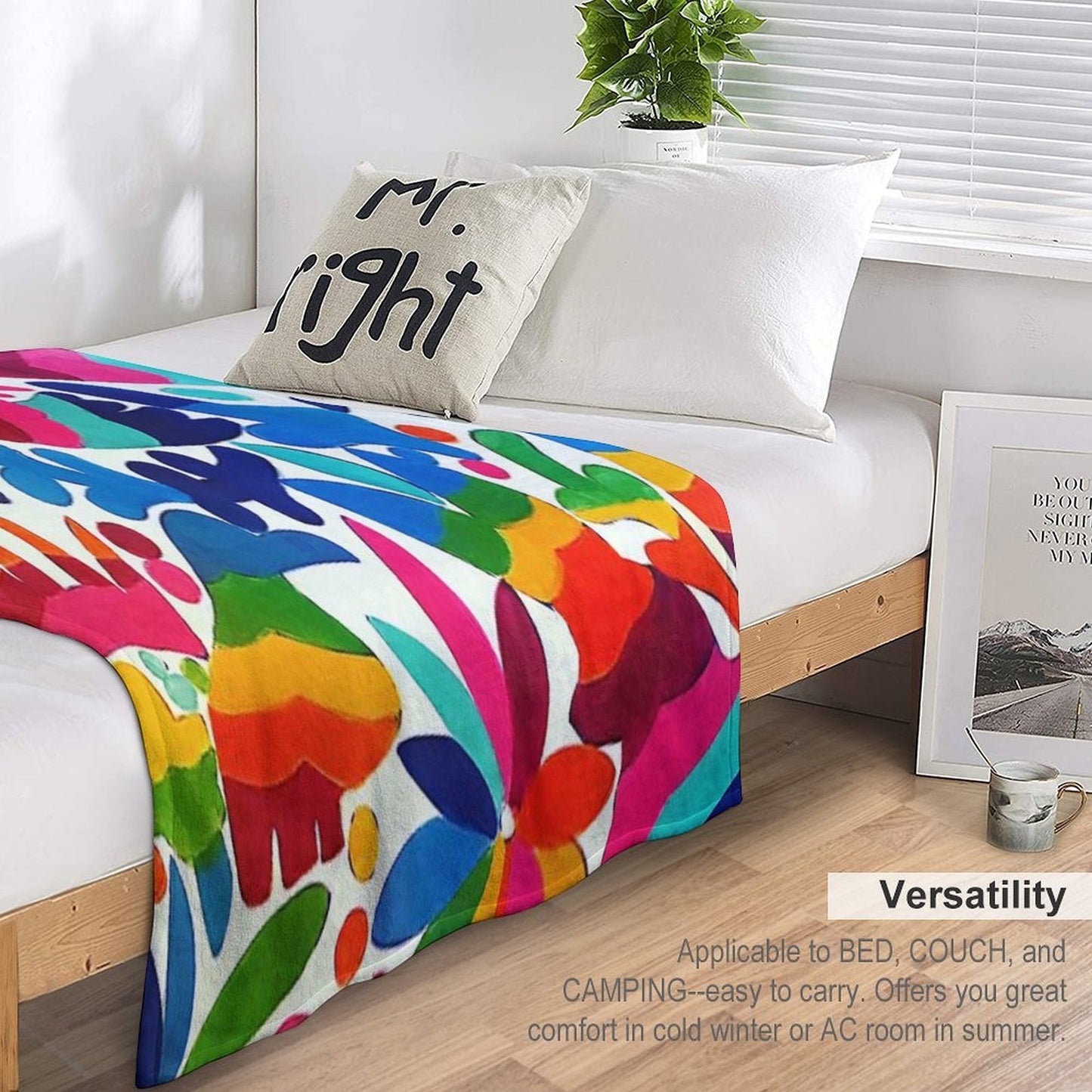 Mexican Otomi Colors Durable Throw Blanket
