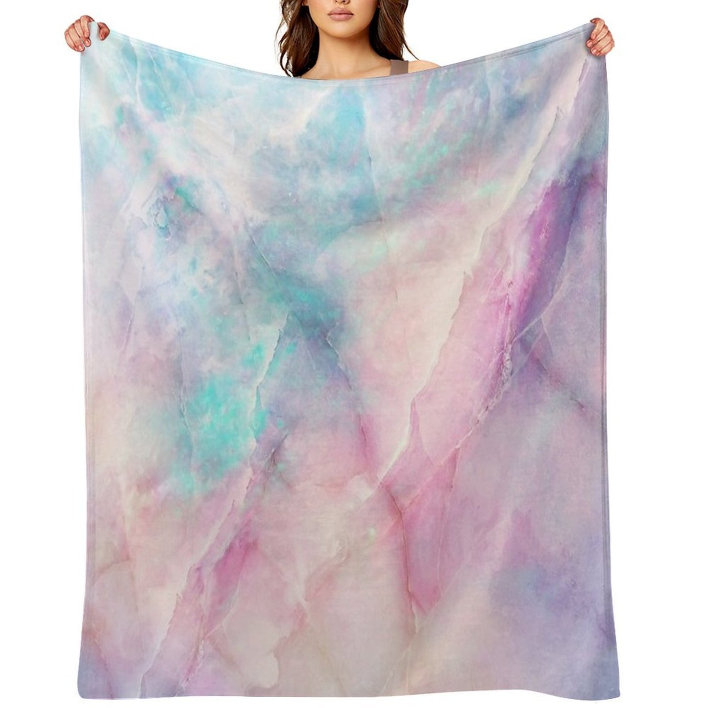 Iridescent Marble Anti-pilling Throw Blanket