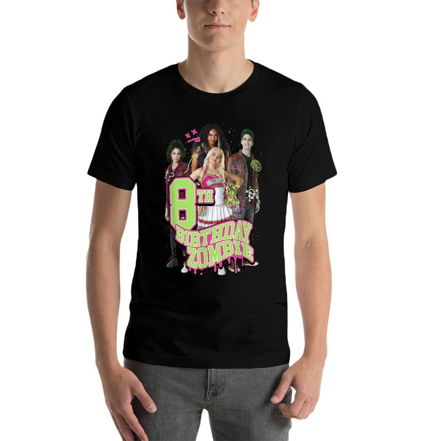 Disney Zombies 8th Birthday Zombie Group Poster Quick-drying T-Shirt