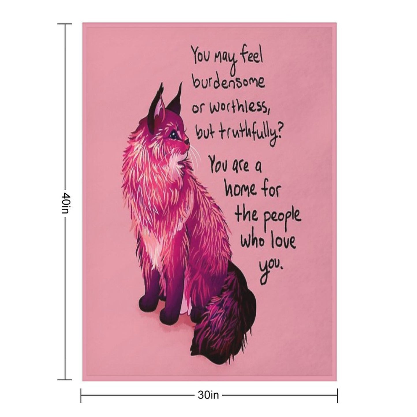 You Are A Home for The People Who Love You Norwegian Forest Cat Velvety-soft Throw Blanket