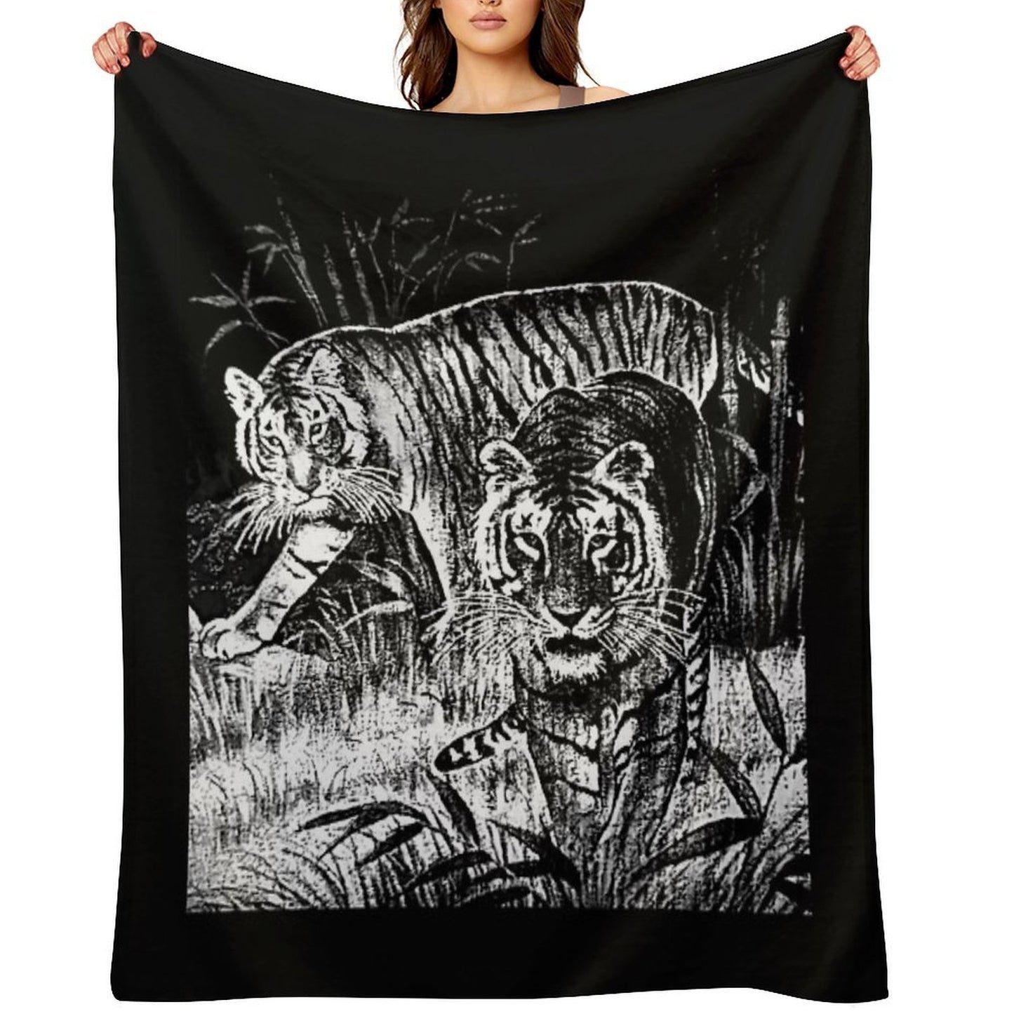 Cobija Del Tigre Mexican Blanket Tiger Meme Easy Care Throw Blanket