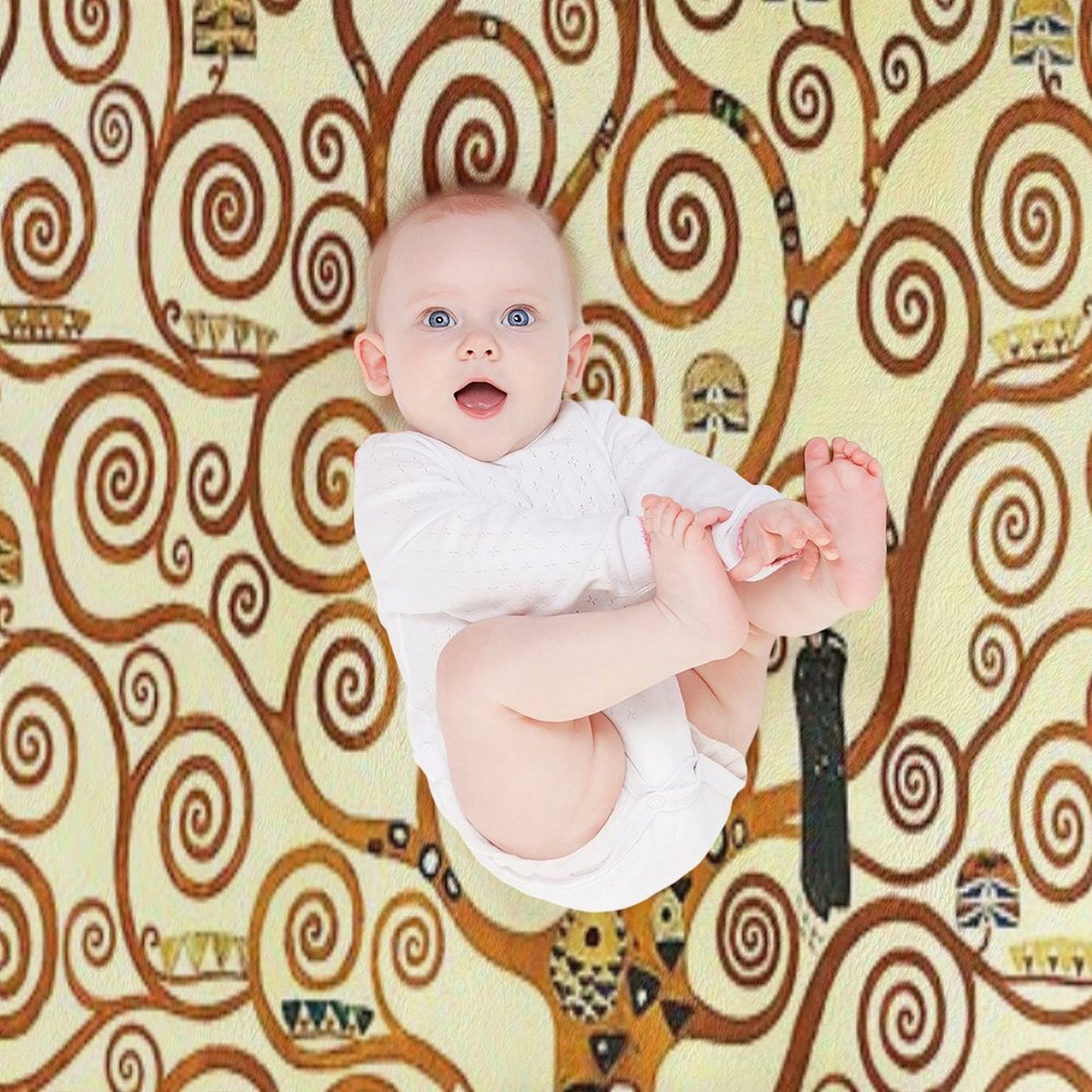HD The Tree of Life, 1905 by Gustav Klimt - HIGH DEFINITION Compact Throw Blanket