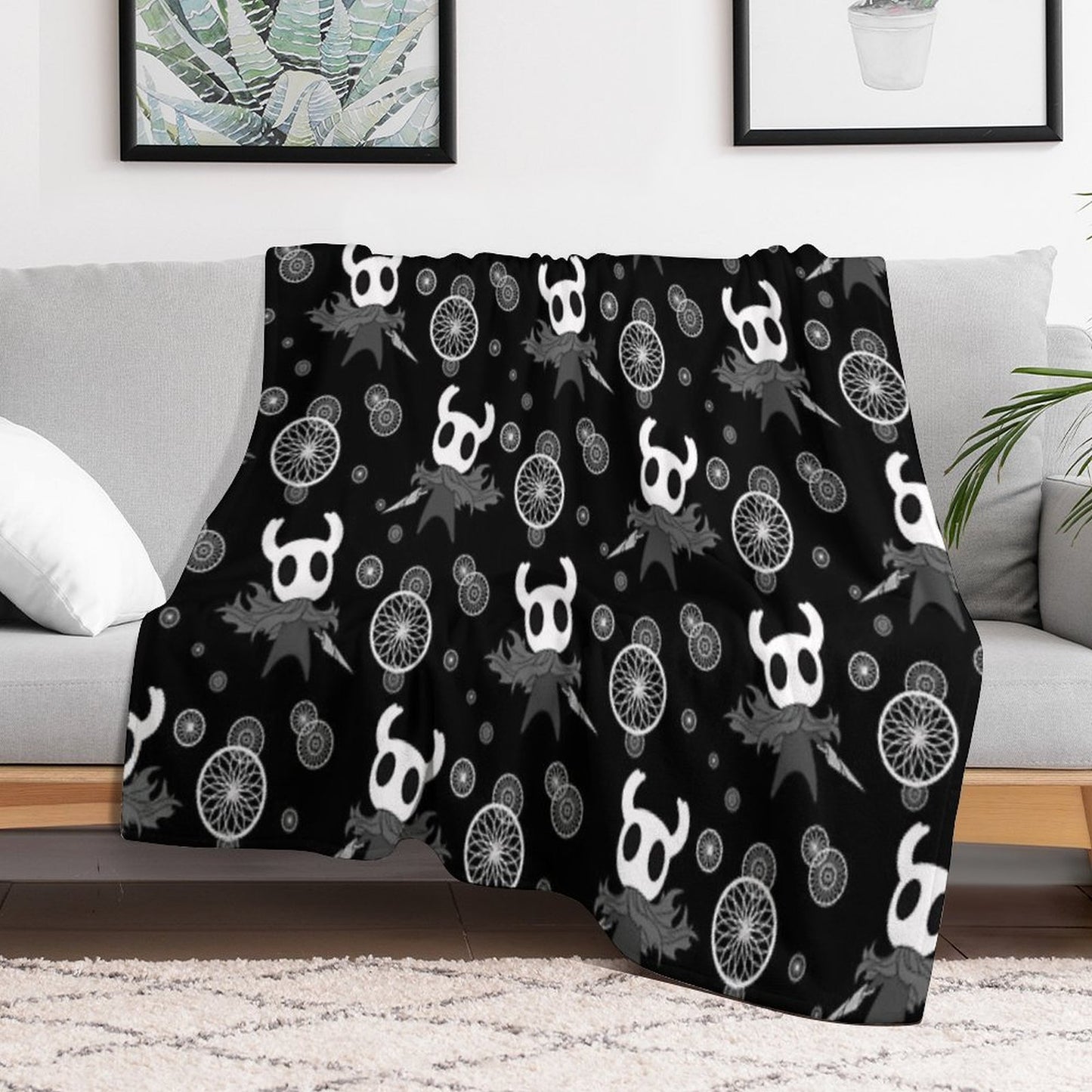 Hollow Knight Pattern All-season Throw Blanket