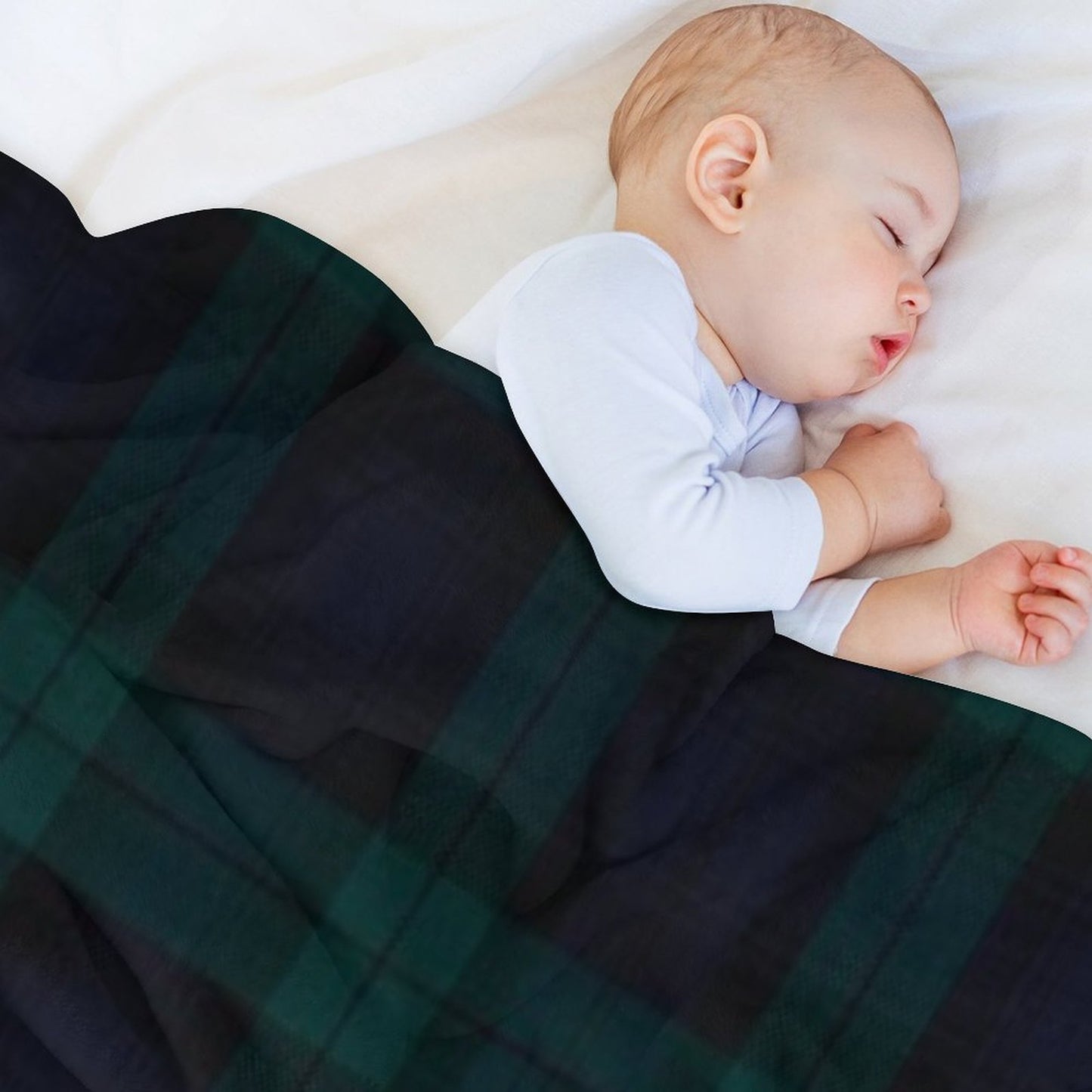 Black Watch Scottish Tartan Wrinkle-free Throw Blanket