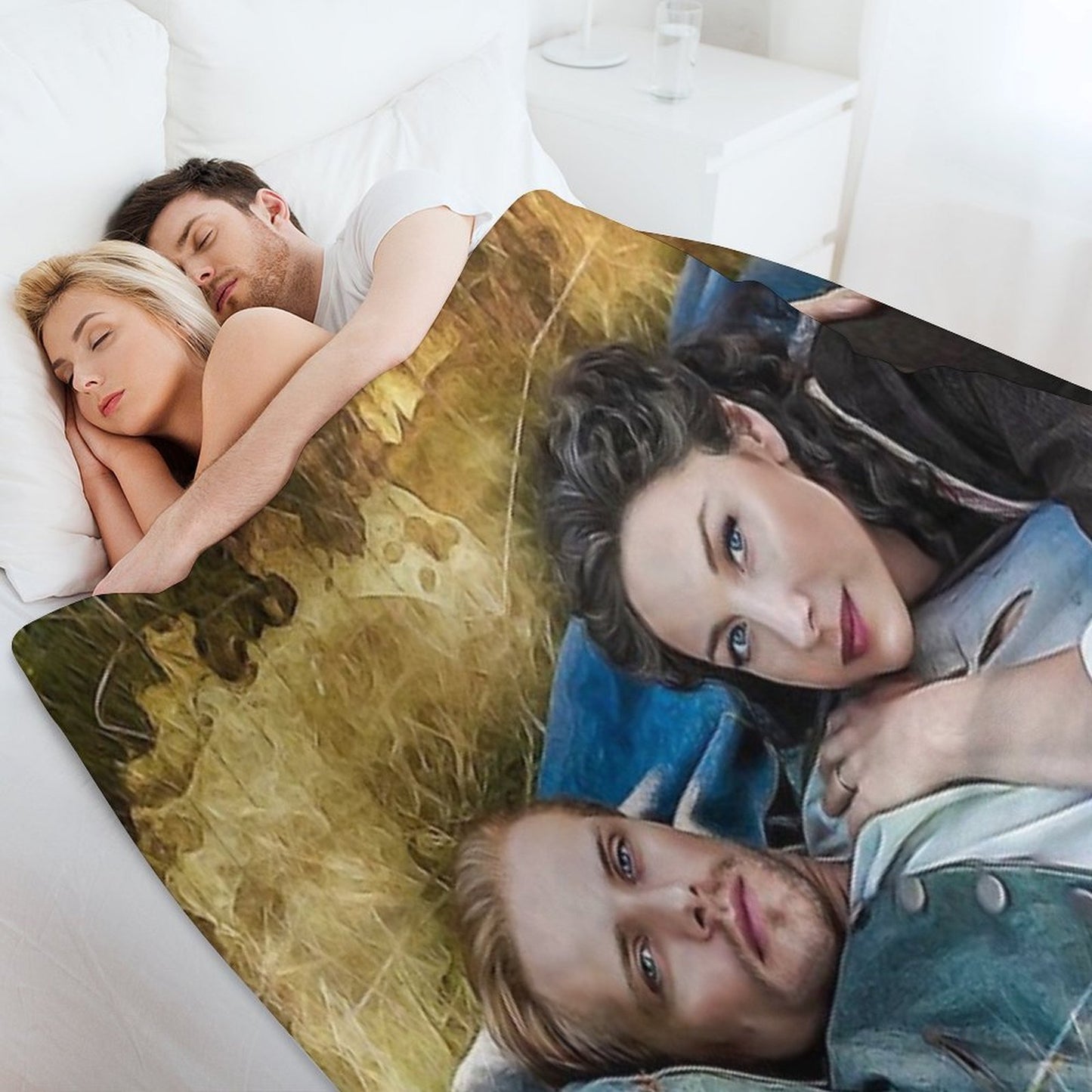 Flowers in The Garden Shrink-resistant Throw Blanket