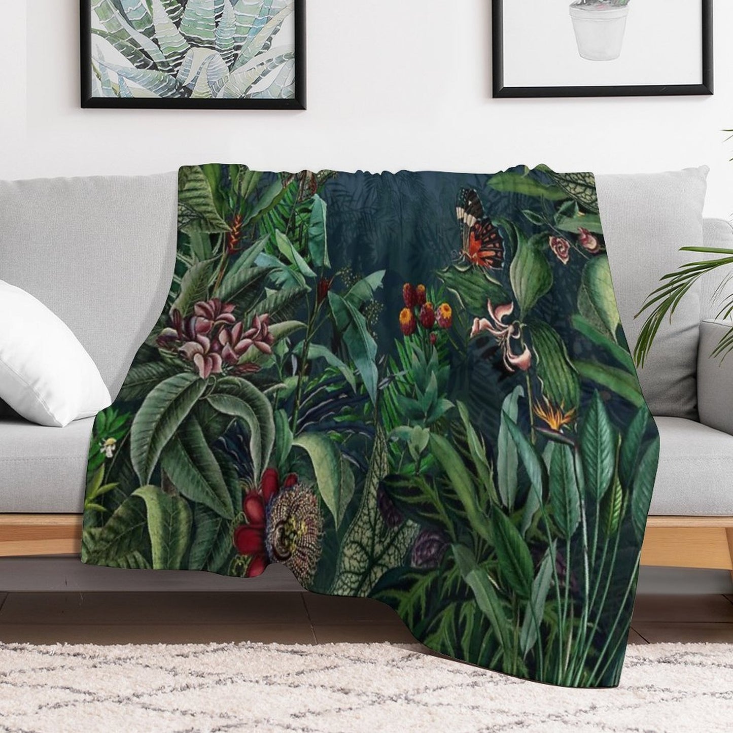Midnight Rainforest I Anti-pilling Throw Blanket