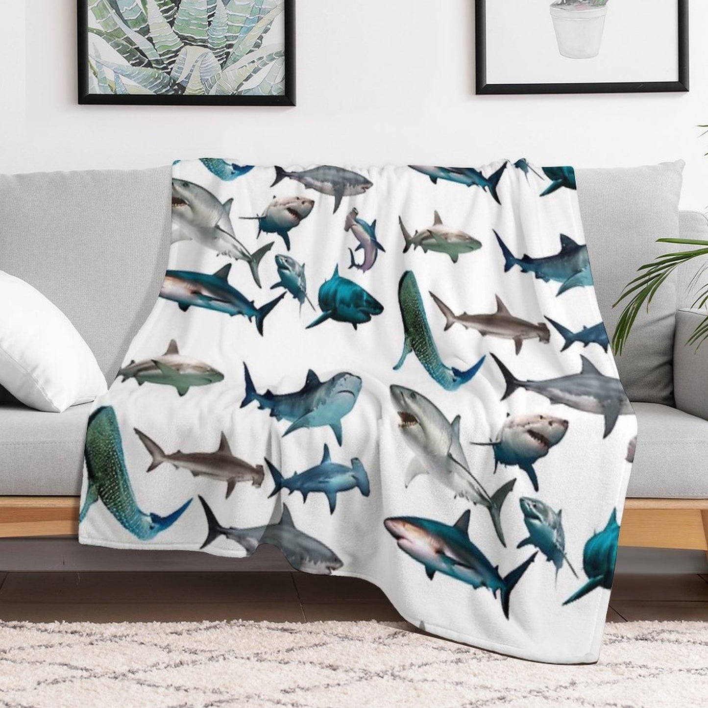 Sharks Easy Care Throw Blanket