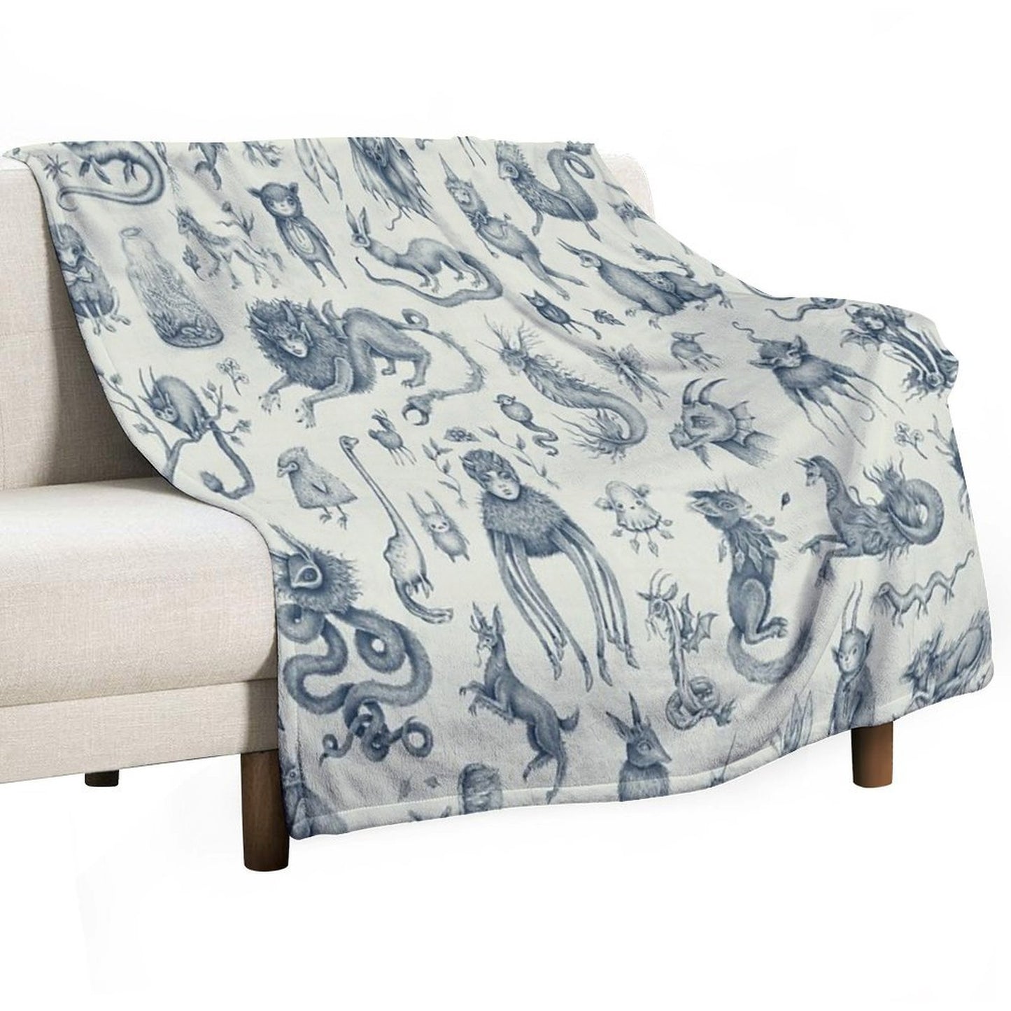 Beings And Creatures Travel-friendly Throw Blanket