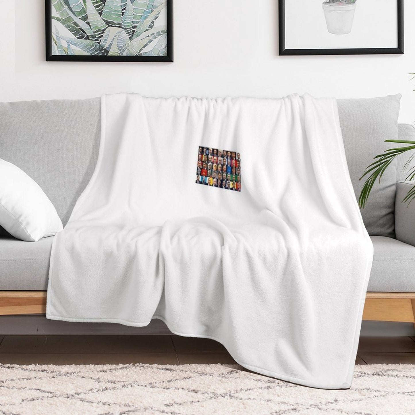 World Great Leaders Machine-washable Throw Blanket