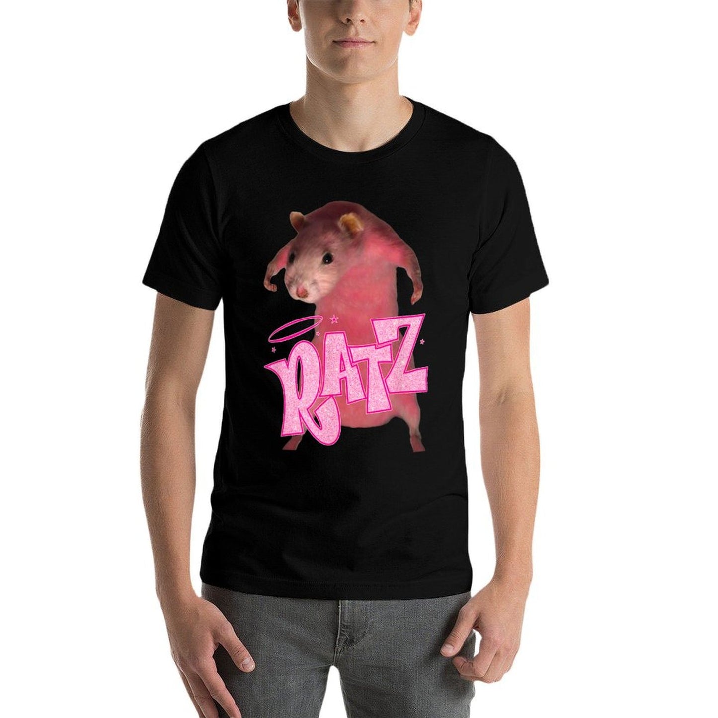 Ratz Funny Pink Mouse Rat Relaxed-fit T-Shirt