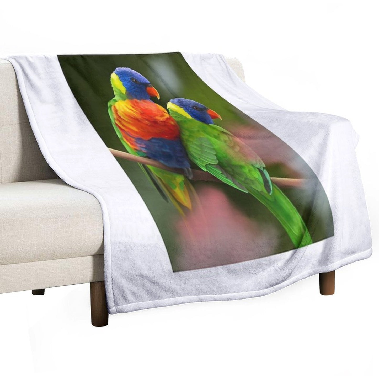 Rainbow Lorikeets All-season Throw Blanket