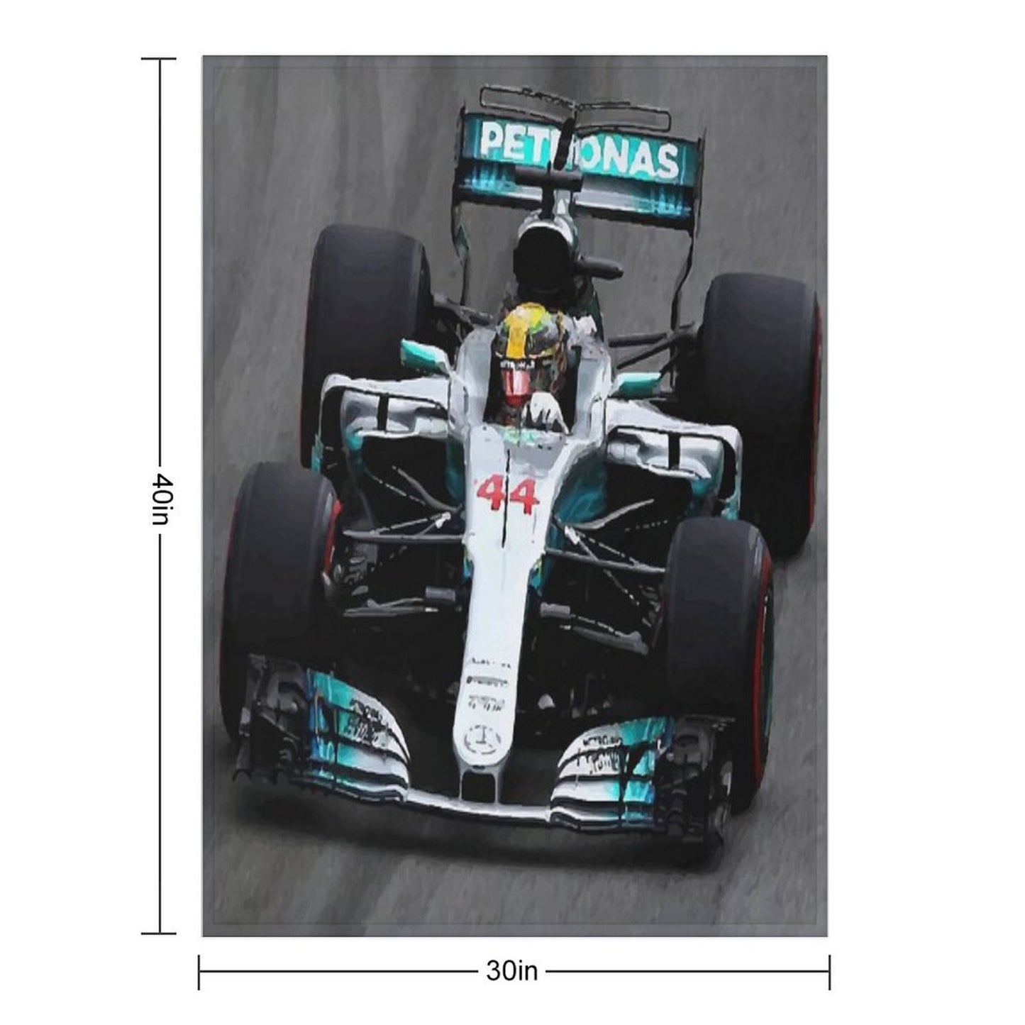Lewis Hamilton 44 - F1 2024 Quick-dry Throw Blanket