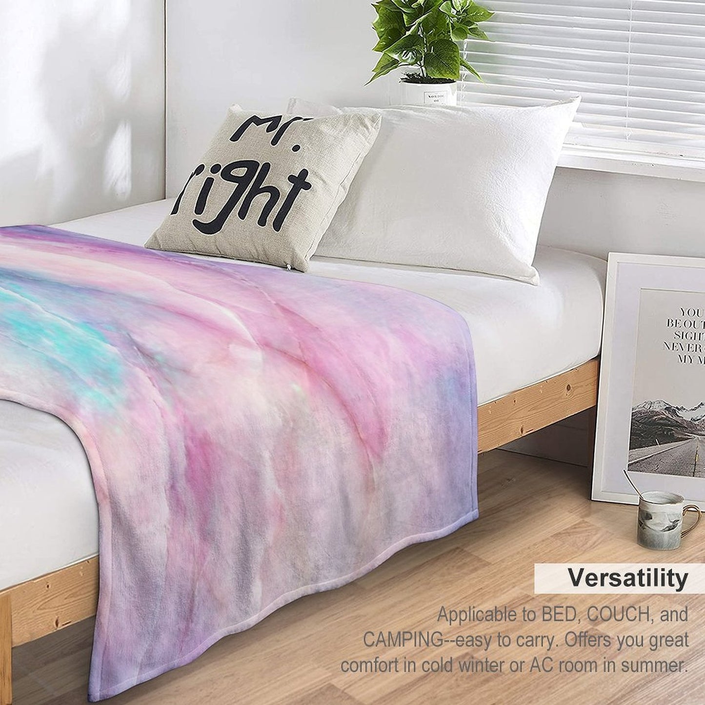 Iridescent Marble Anti-pilling Throw Blanket