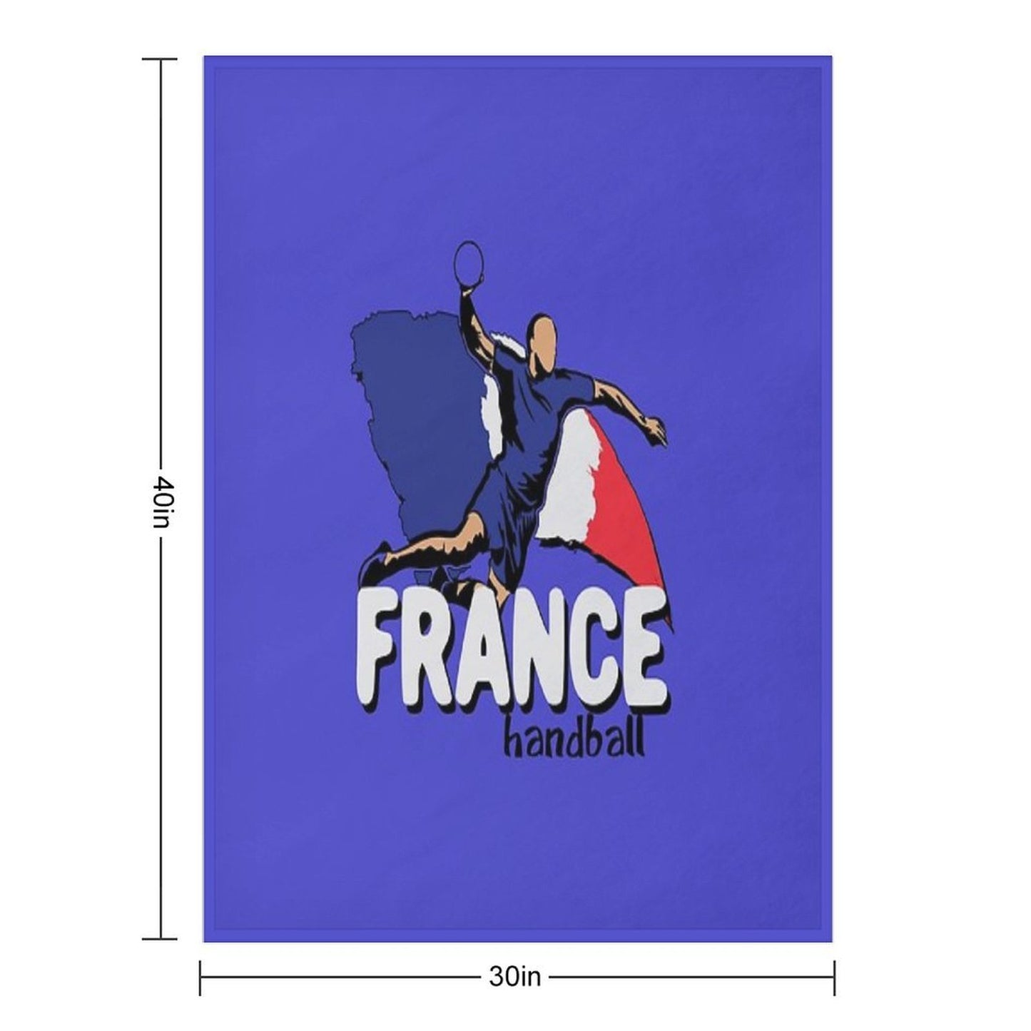 France Handball Logo Travel-friendly Throw Blanket
