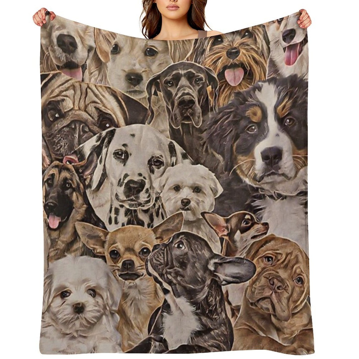 Cool Dogs ) All-season Throw Blanket