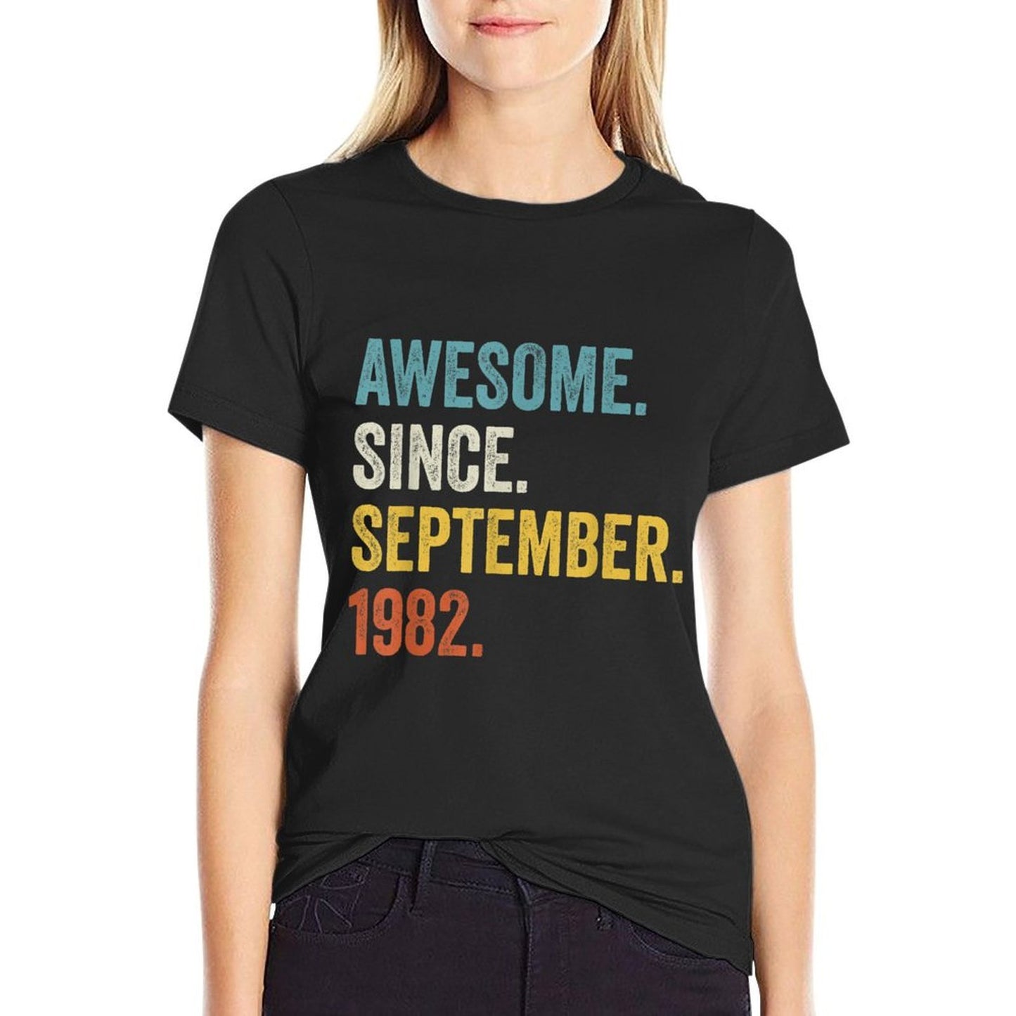 40 Years Old Awesome Since September 1982 40th Birthday Breathable T-Shirt