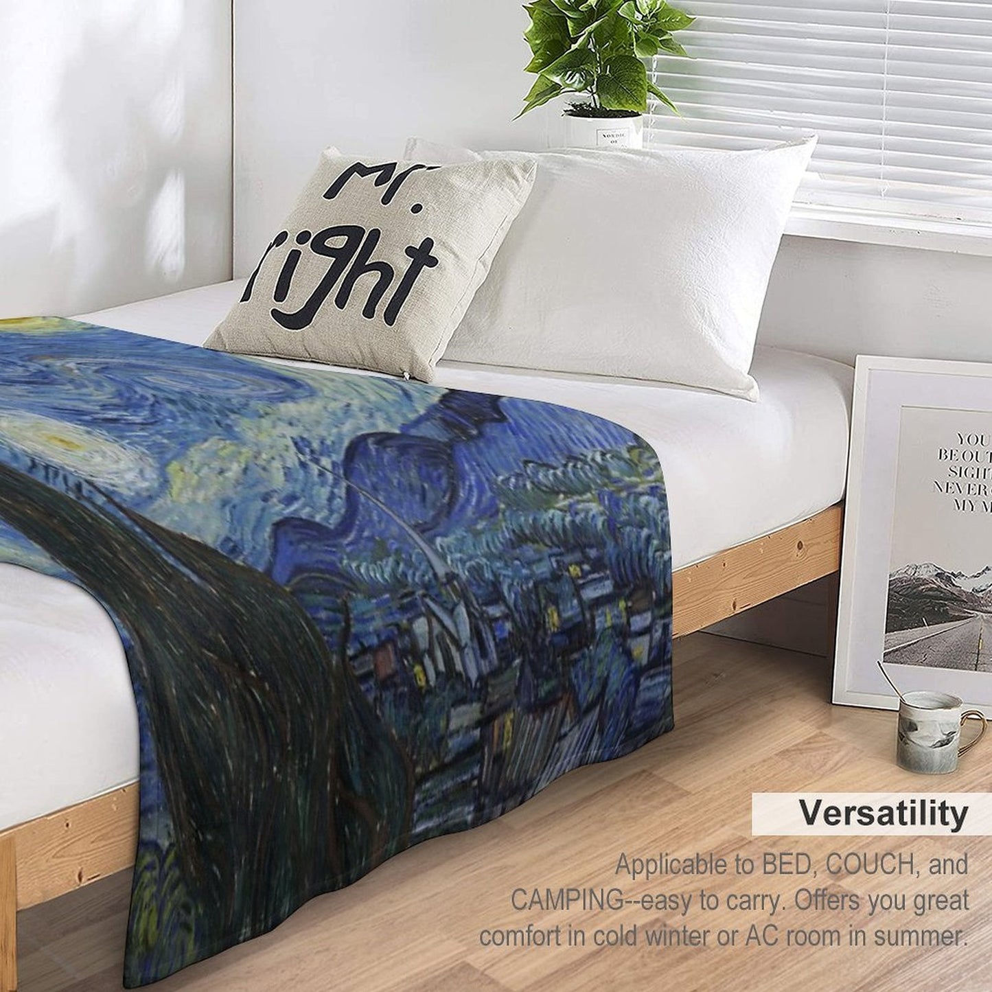Starry Night (Vincent Van Gogh) Comfort Throw Blanket