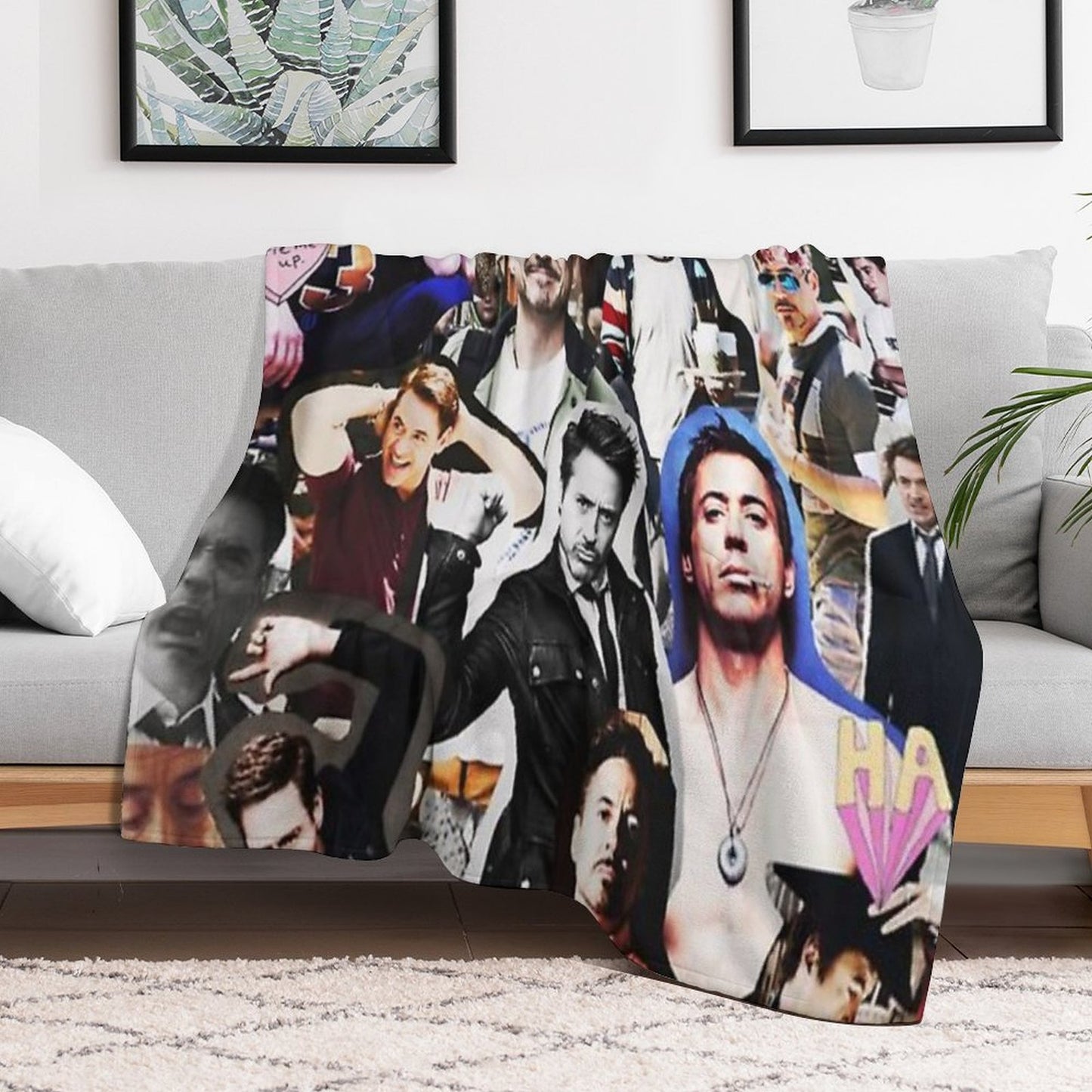 Robert Downey Jr. Collage Compact Throw Blanket