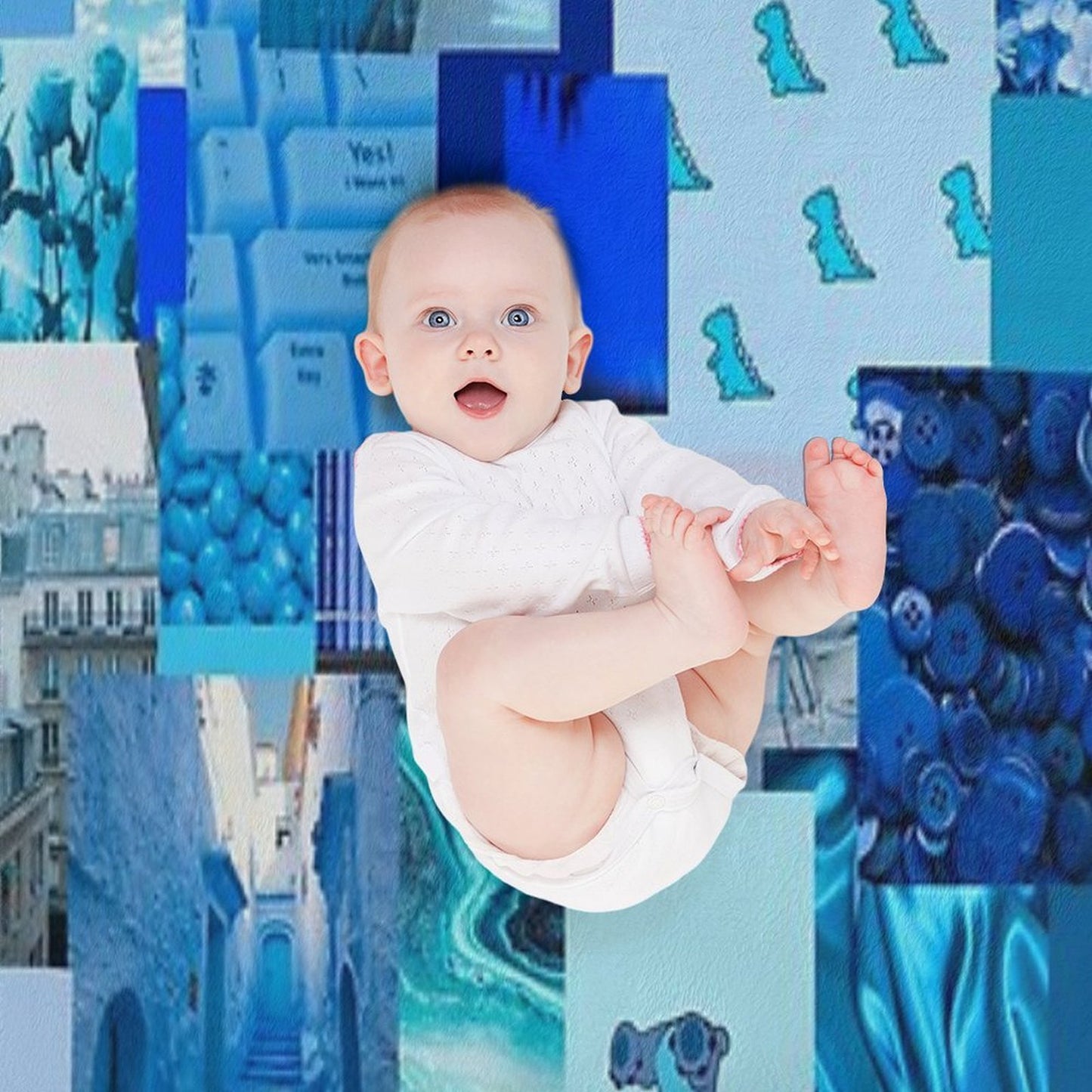 Blue Aesthetic Premium Throw Blanket