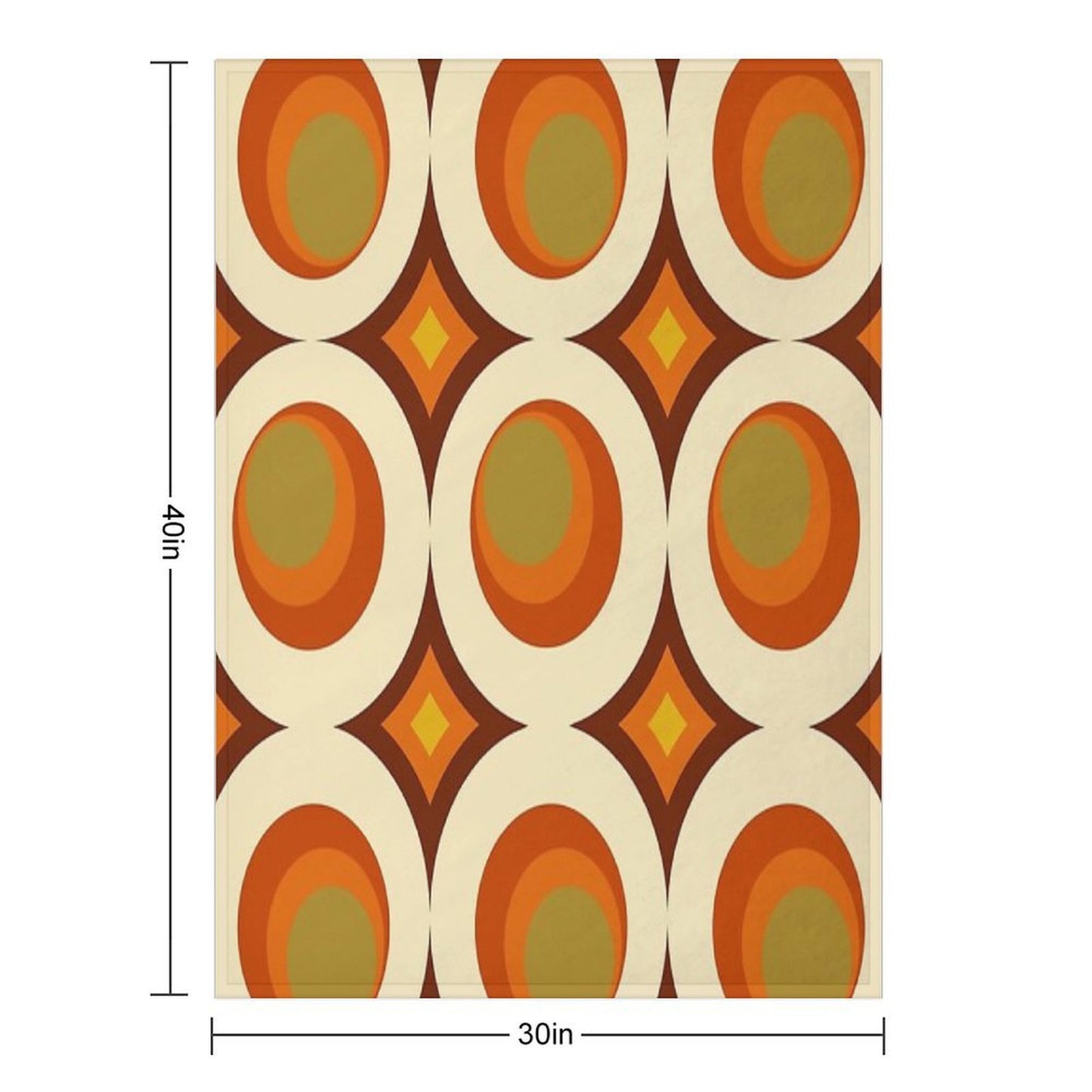 Mid-Century Modern 70s Plush Throw Blanket
