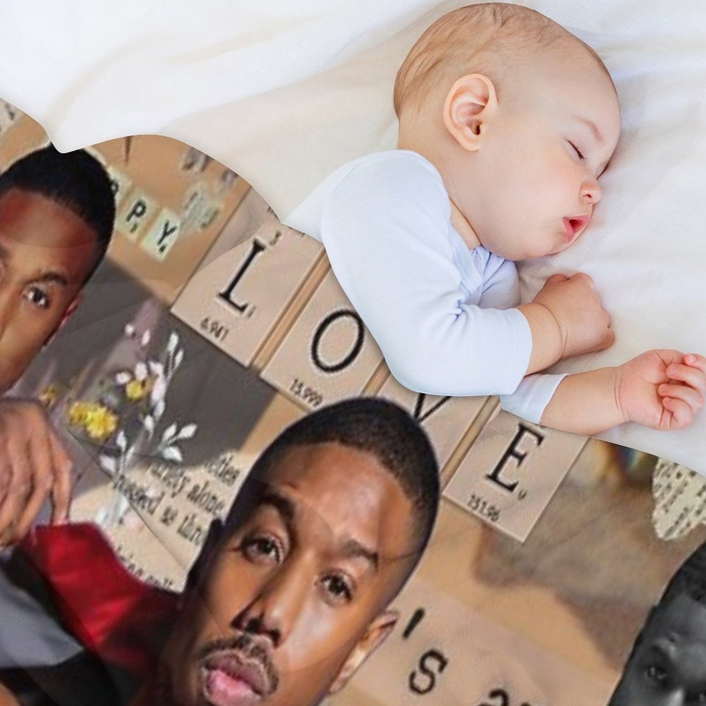 Michael B. Jordan Photo Collage Comfort Throw Blanket