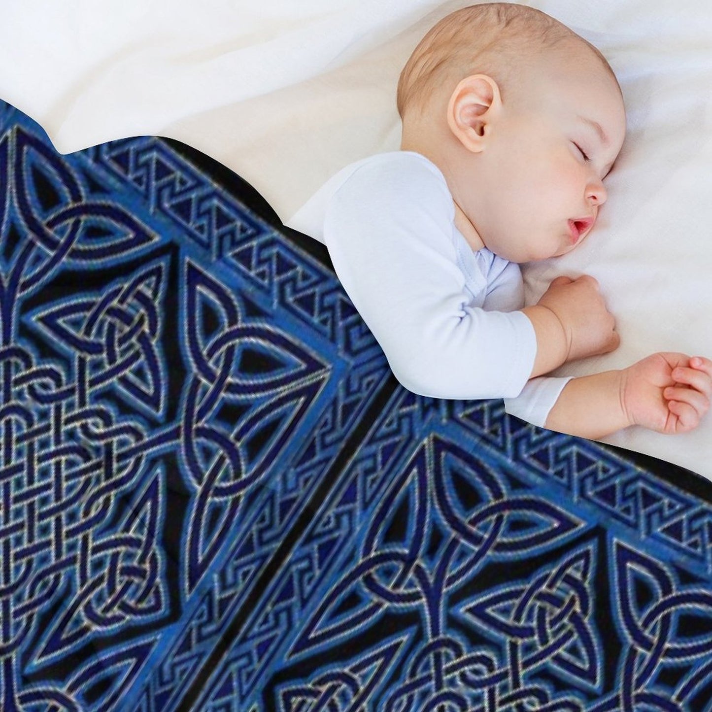 Celtic Meditation Blue All-season Throw Blanket