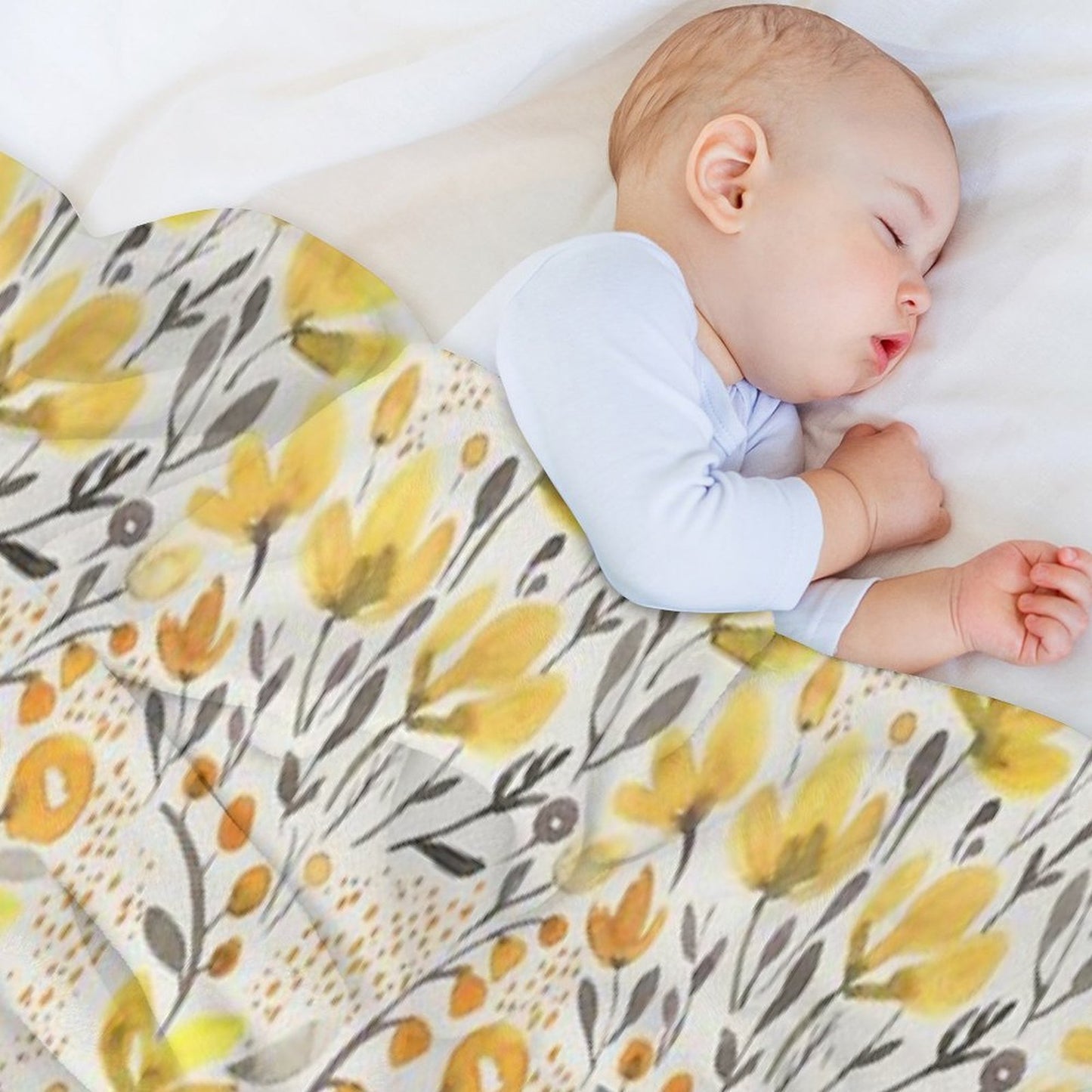 Yellow Field All-season Throw Blanket