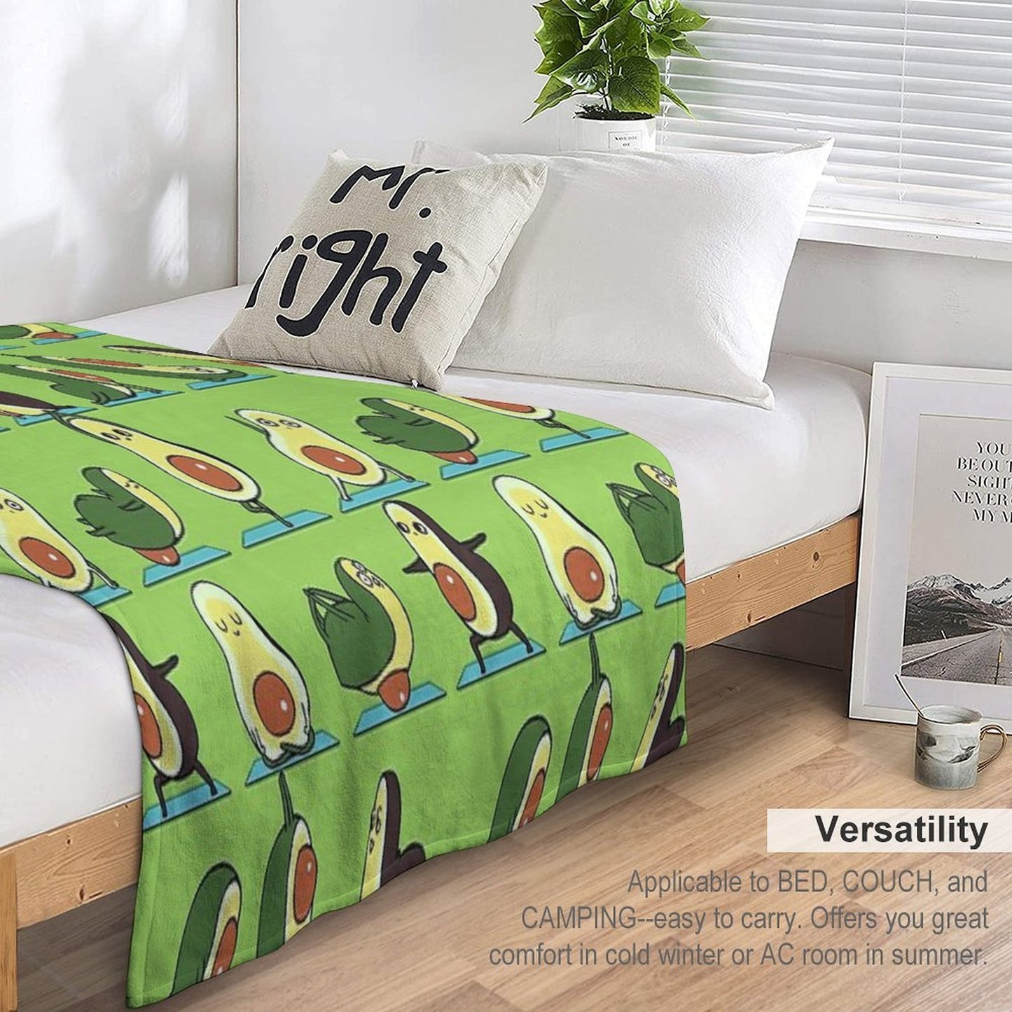 Avocado Yoga Wrinkle-free Throw Blanket