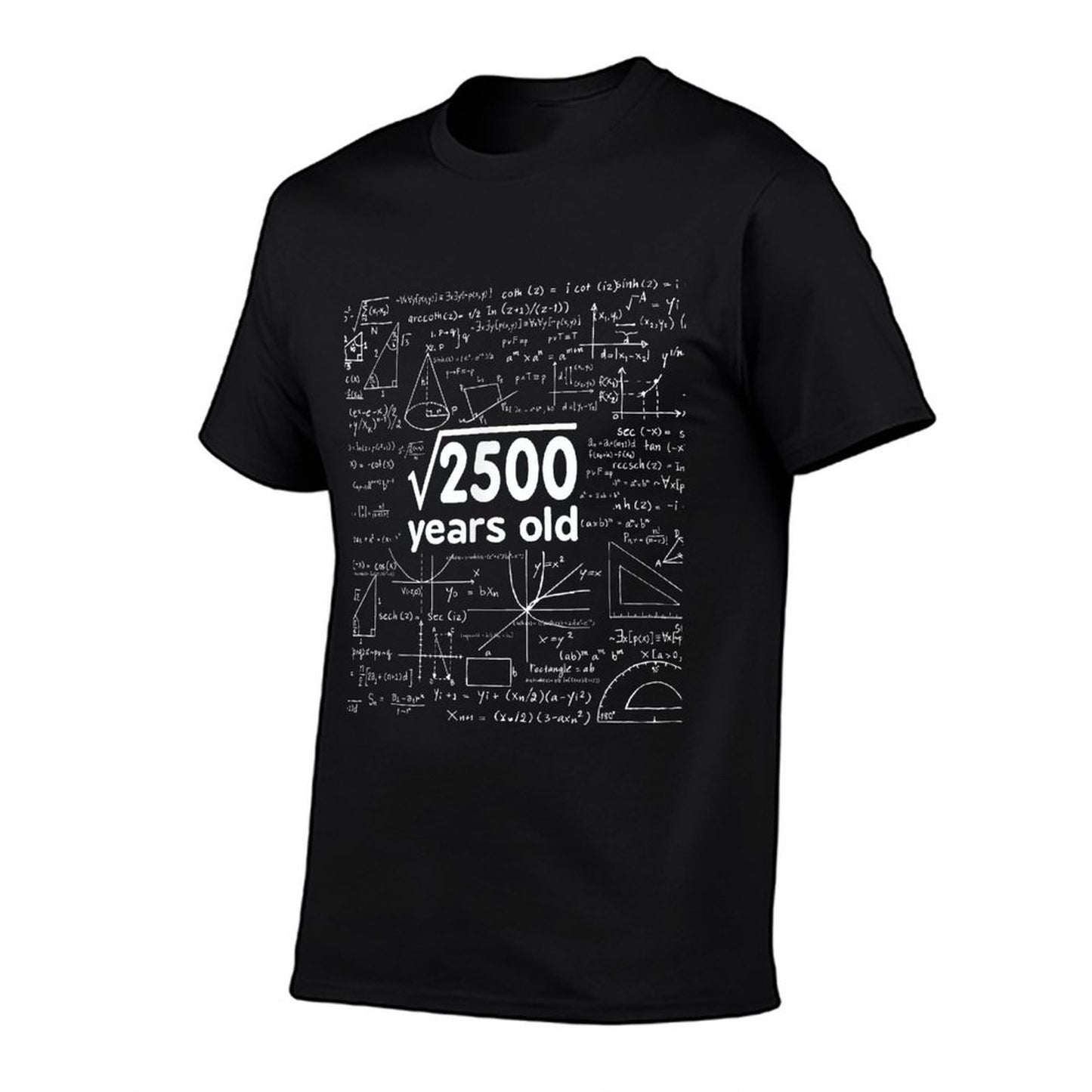 Math Square Root Of 2500 Retro 50 Years Old 50th Birthday Rolled Sleeves T-Shirt