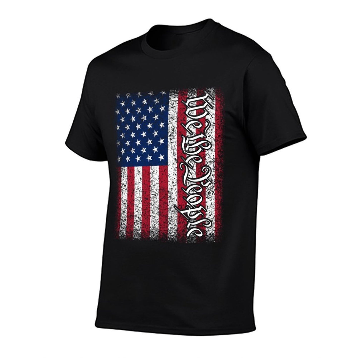 American USA We The People Patriotic Red White Blue Tagless Design T-Shirt