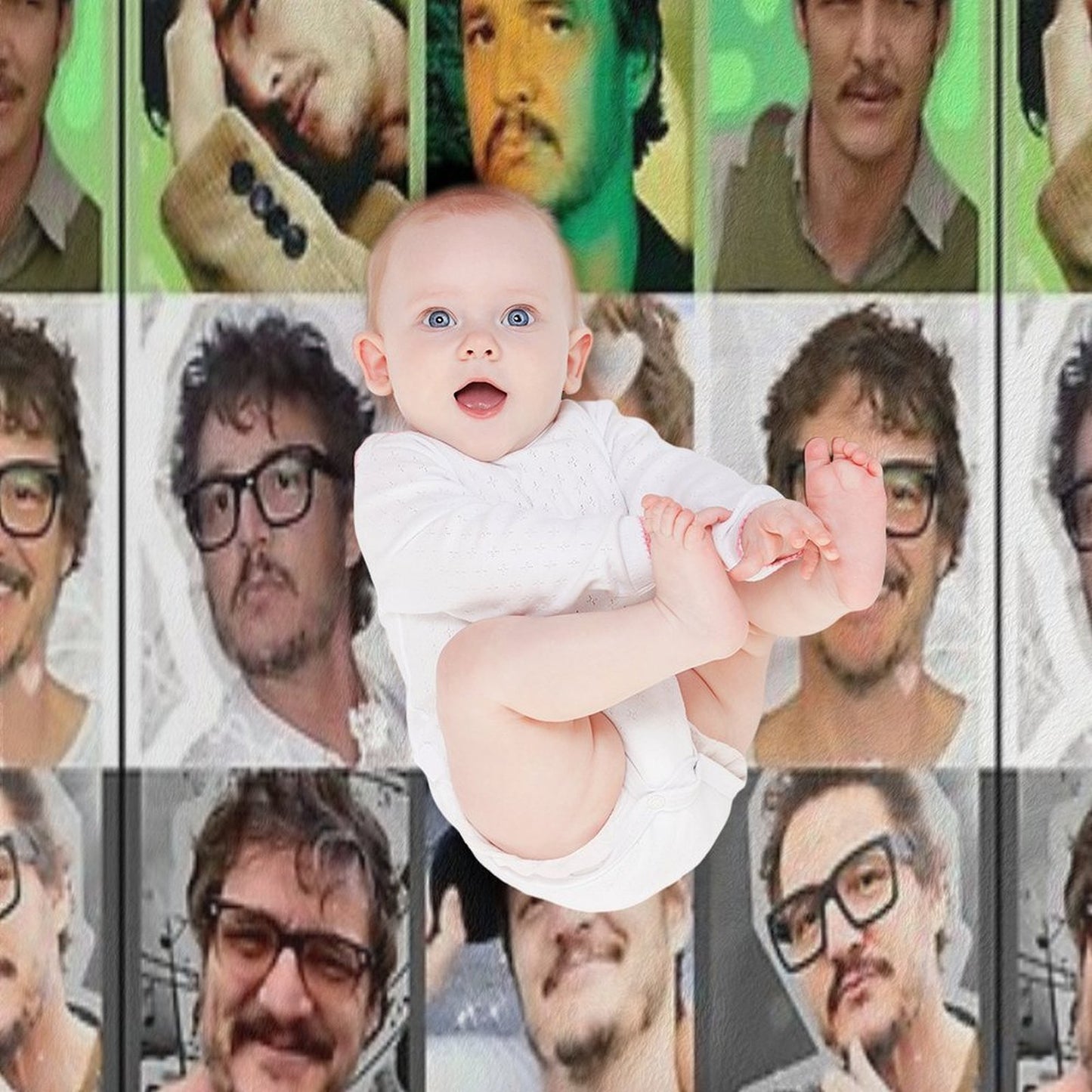 Pedro Pascal As The Aromantic Pride Flag All-season Throw Blanket