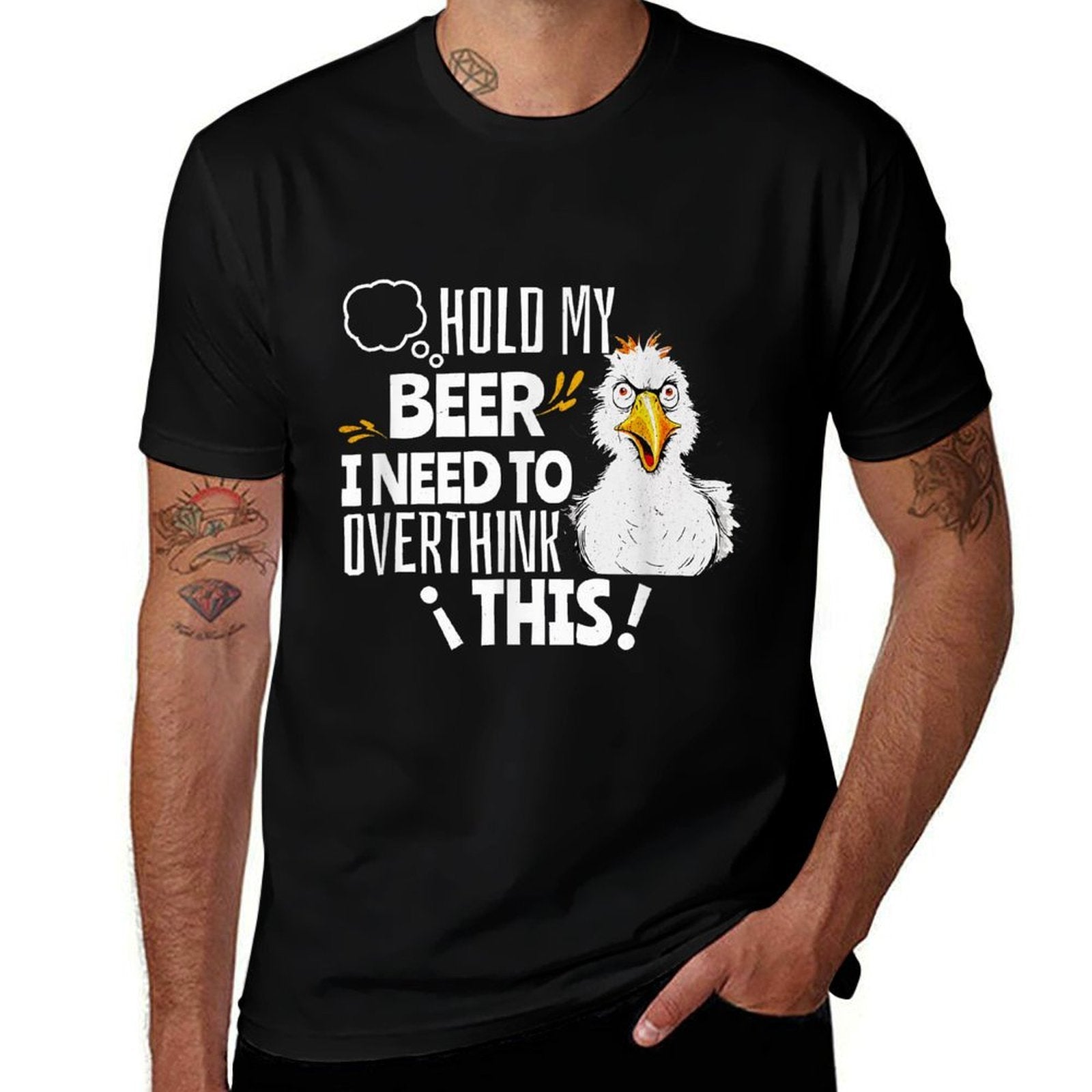 Hold My Beer I Need To Overthink This Funny Saying Meme  Quick-drying T-Shirt