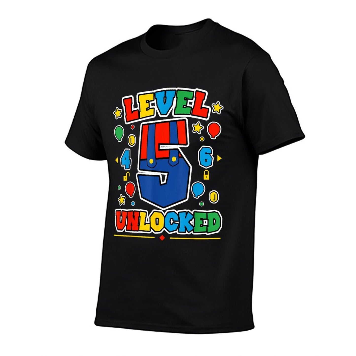 Level 5 Unlocked 5th Birthday Super Gamer Gaming Theme Party Summer-ready Fabric T-Shirt