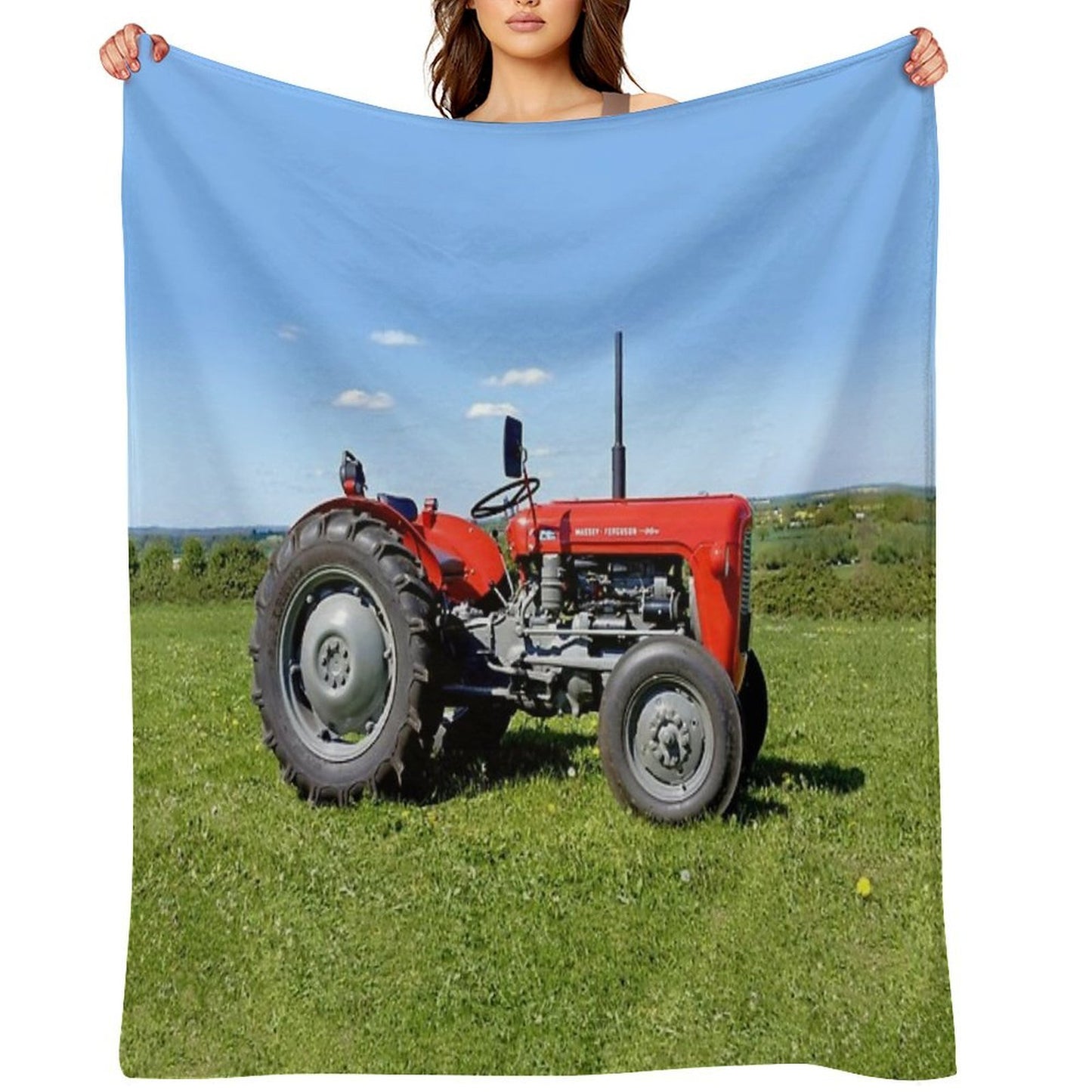 Massey Ferguson 35 Tractor Versatility Throw Blanket