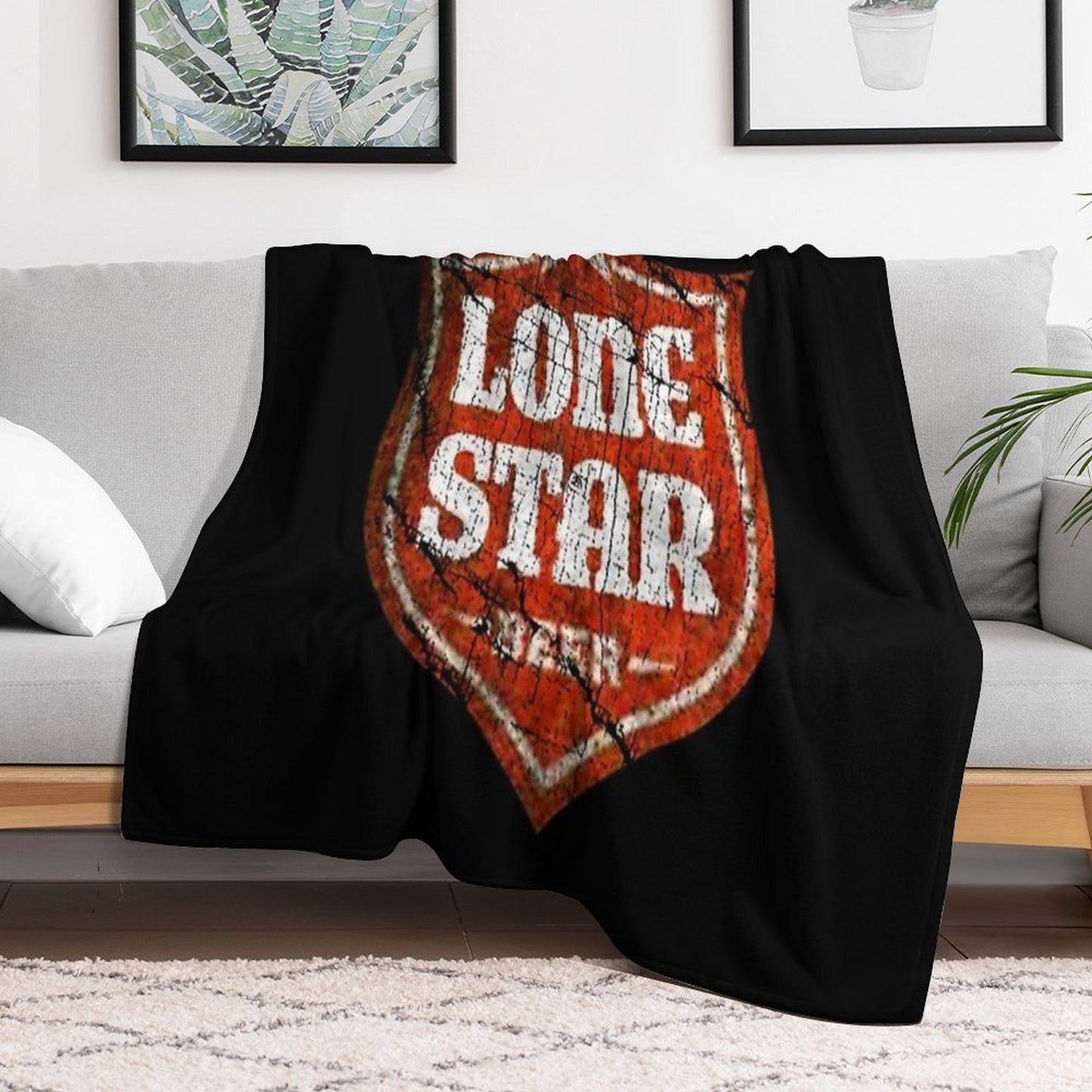 Vintage 1884 Beers Star Anti-pilling Throw Blanket