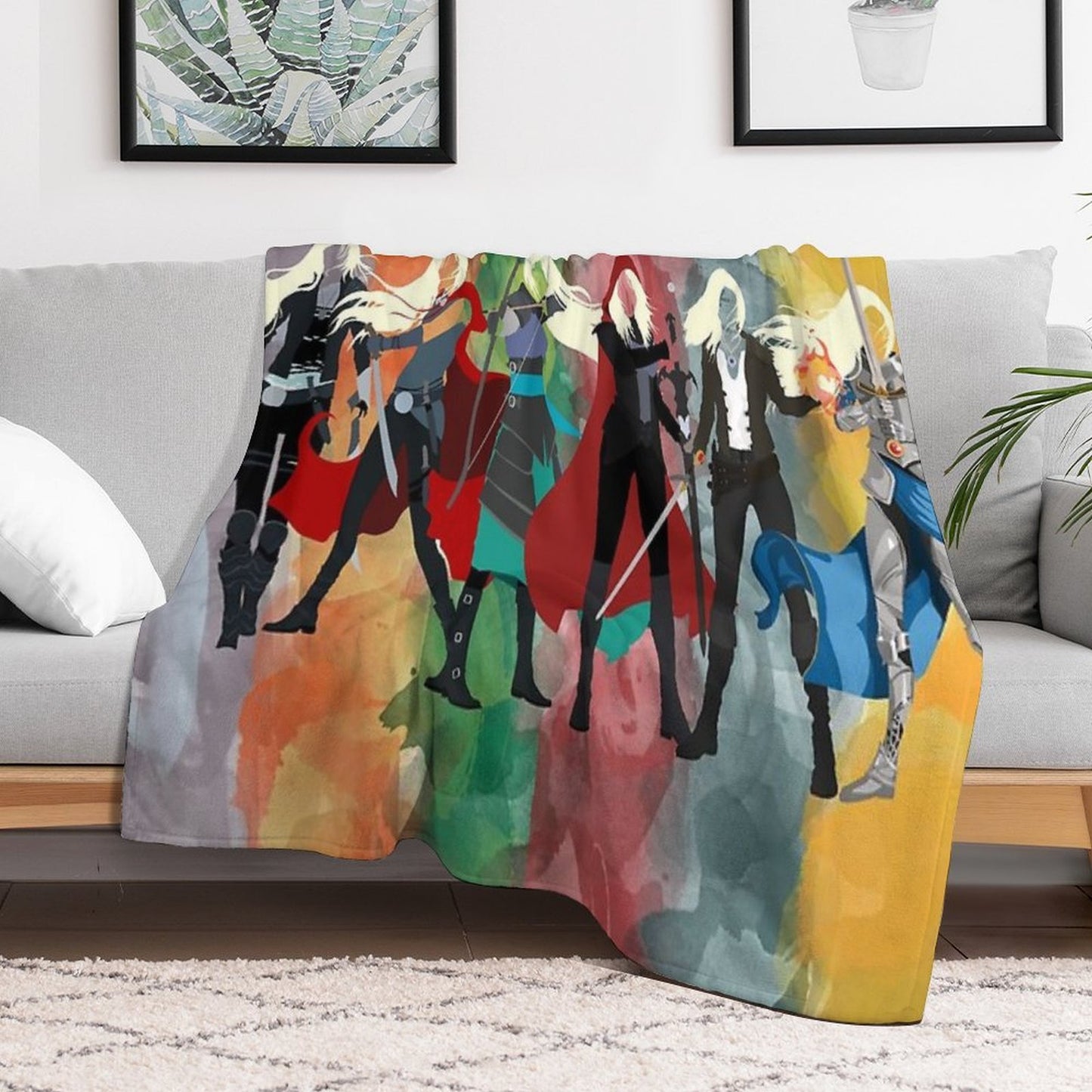 Throne of Glass Series Watercolor Durable Throw Blanket