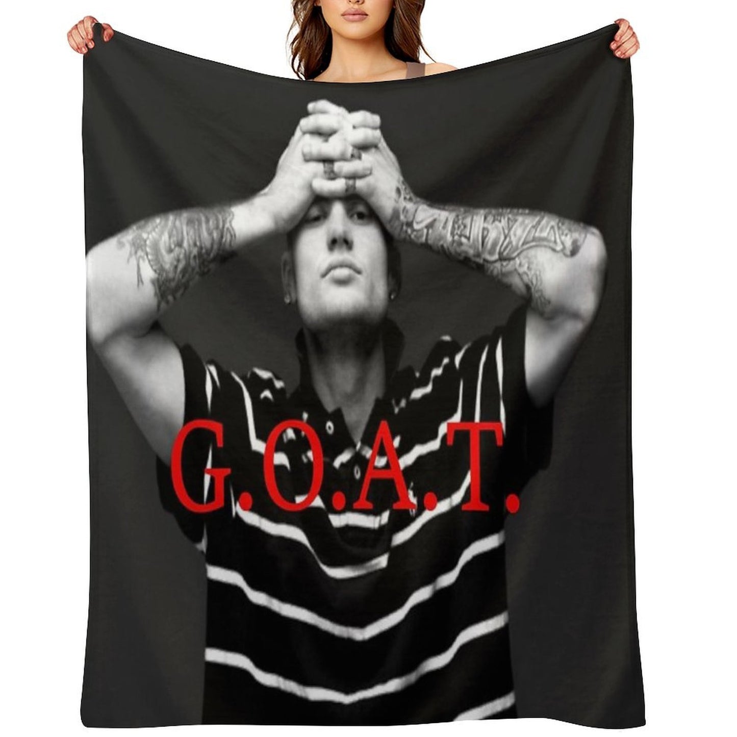 Kerser Rapper Goat Eshay Plush Throw Blanket