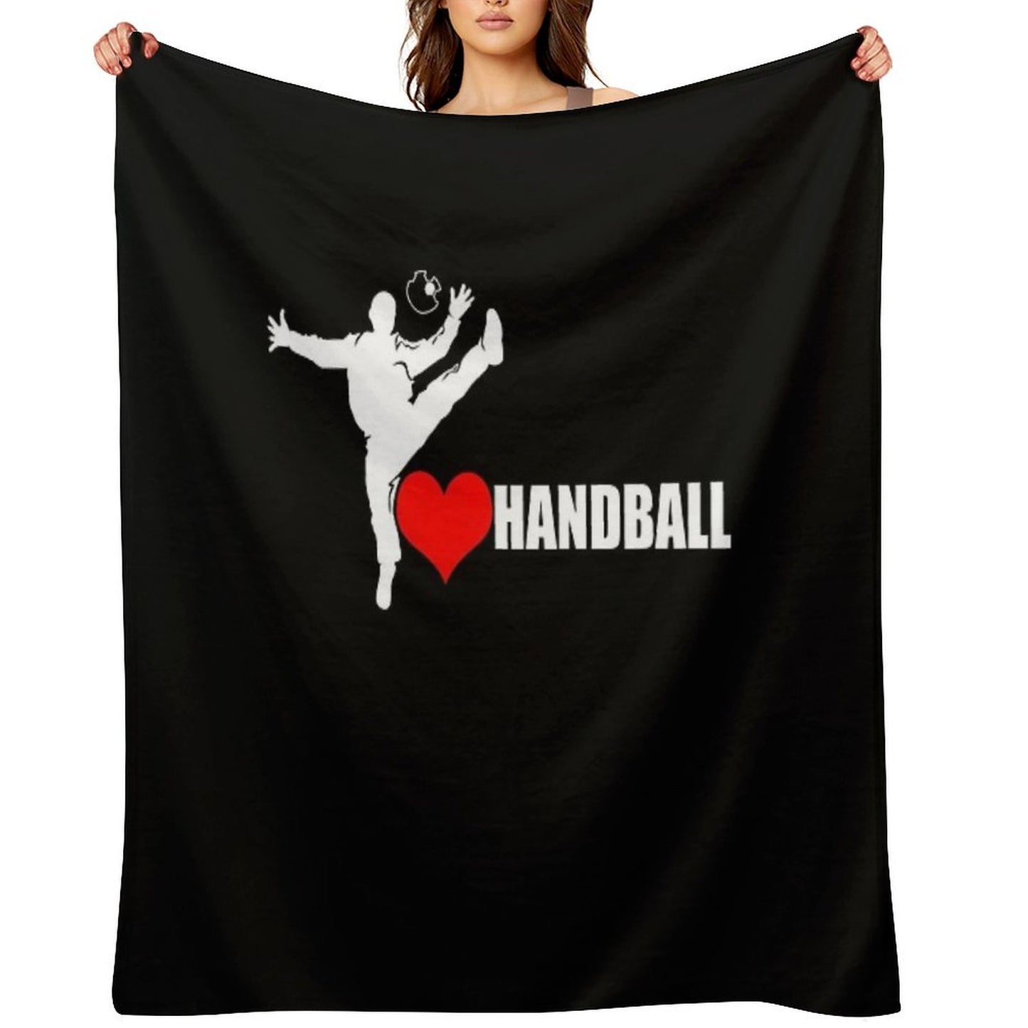 I Love Handball Handballer Love Goalie Handball Lover Gift-ready Throw Blanket