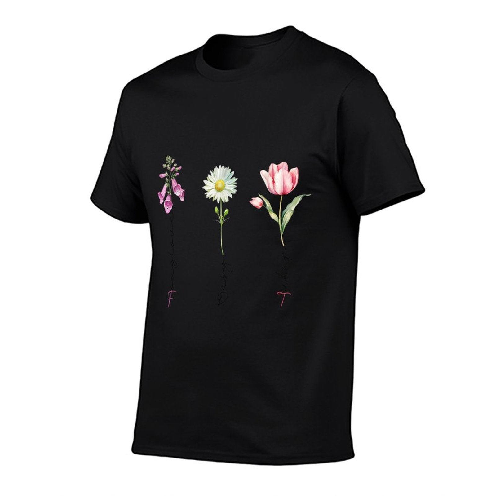 Foxglove Daisy Tulip Floral Funny Political  Easy-care T-Shirt