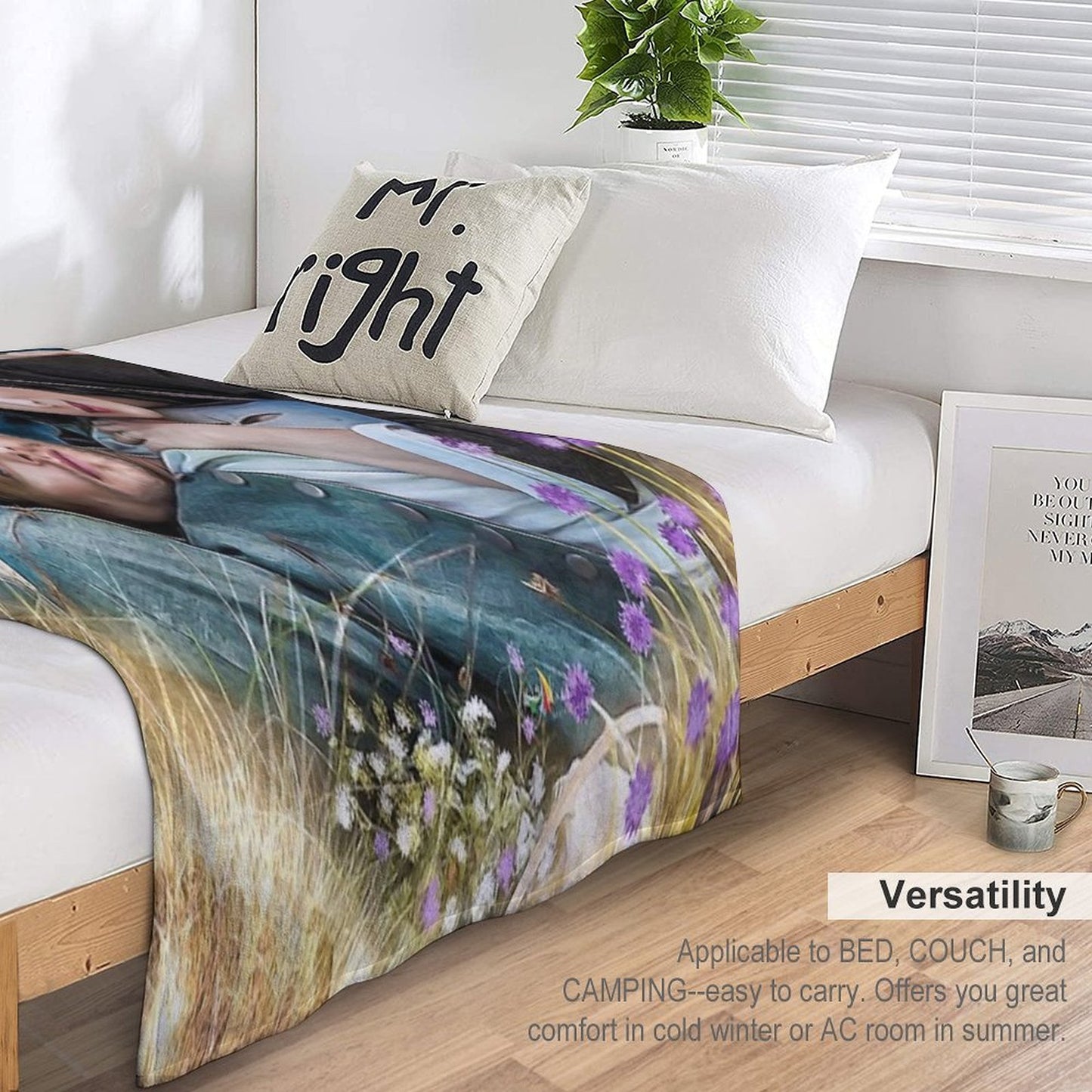 Flowers in The Garden Shrink-resistant Throw Blanket