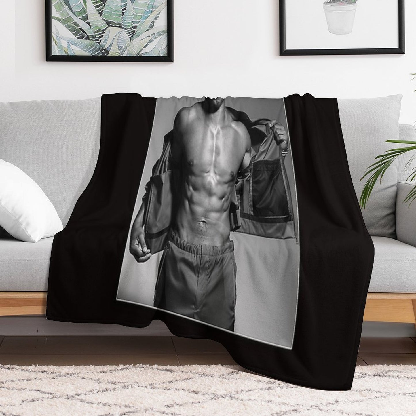 Michael B Jordan Fan Art & Merch Essential T-Shirt Gift-ready Throw Blanket
