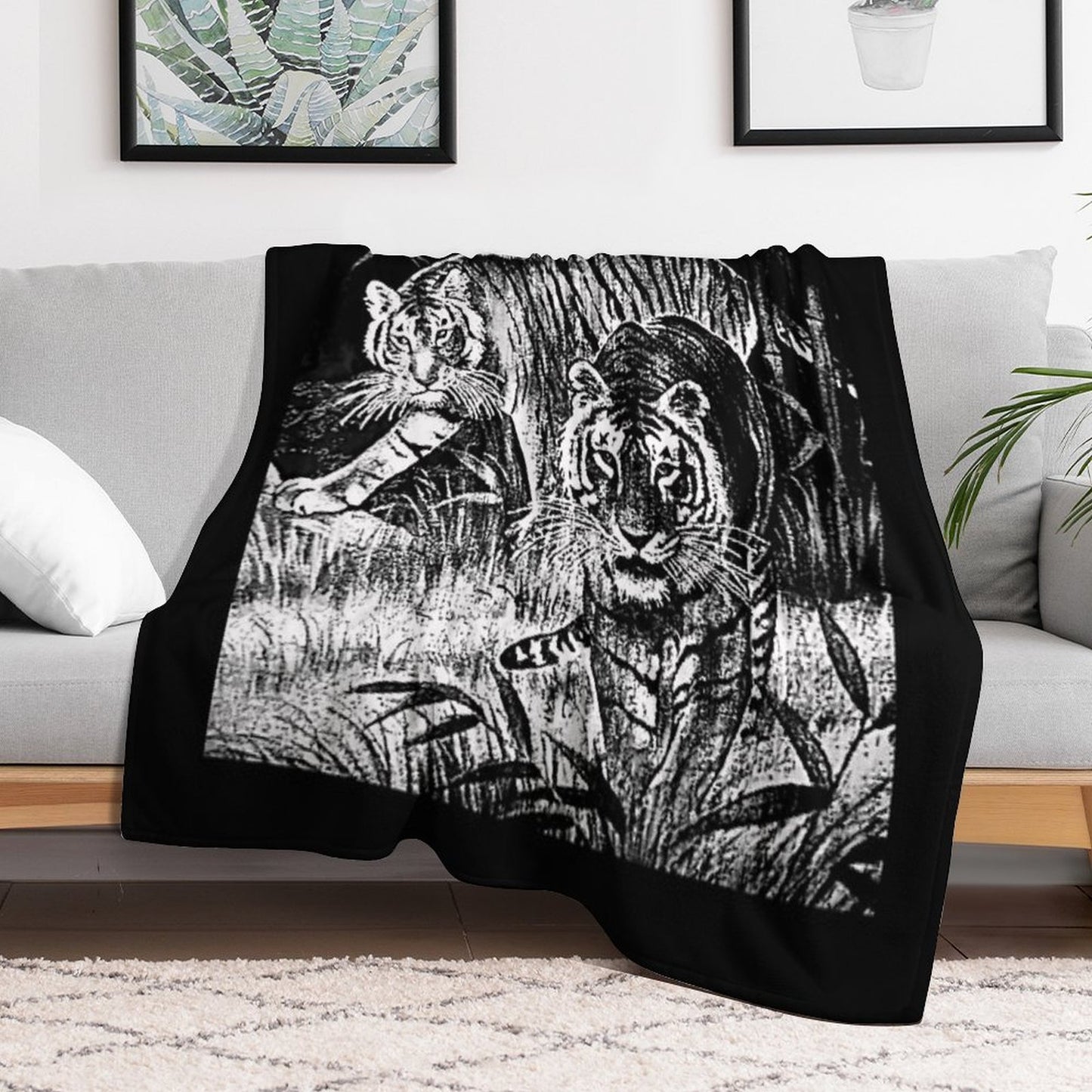 Cobija Del Tigre Mexican Blanket Tiger Meme Easy Care Throw Blanket