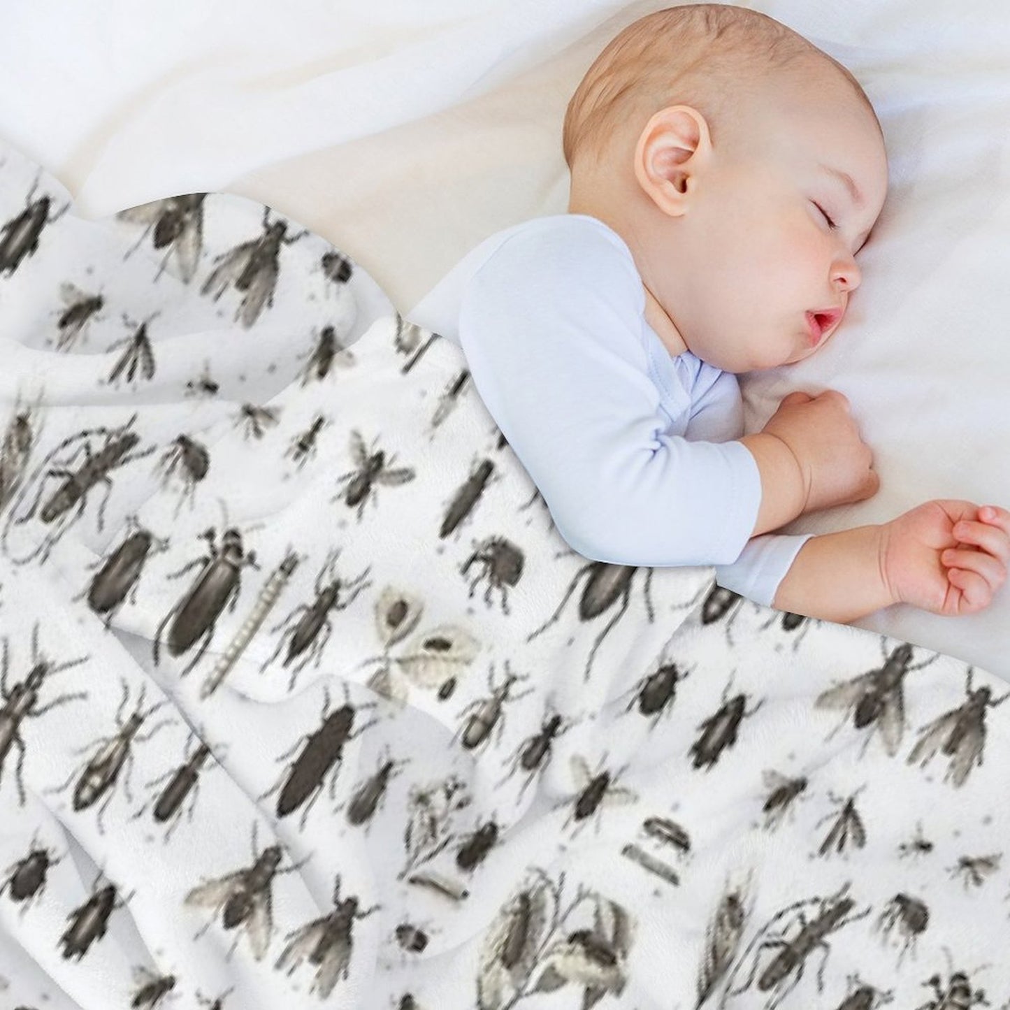 Many Different Bugs Vintage Entomology Multi-functional Throw Blanket