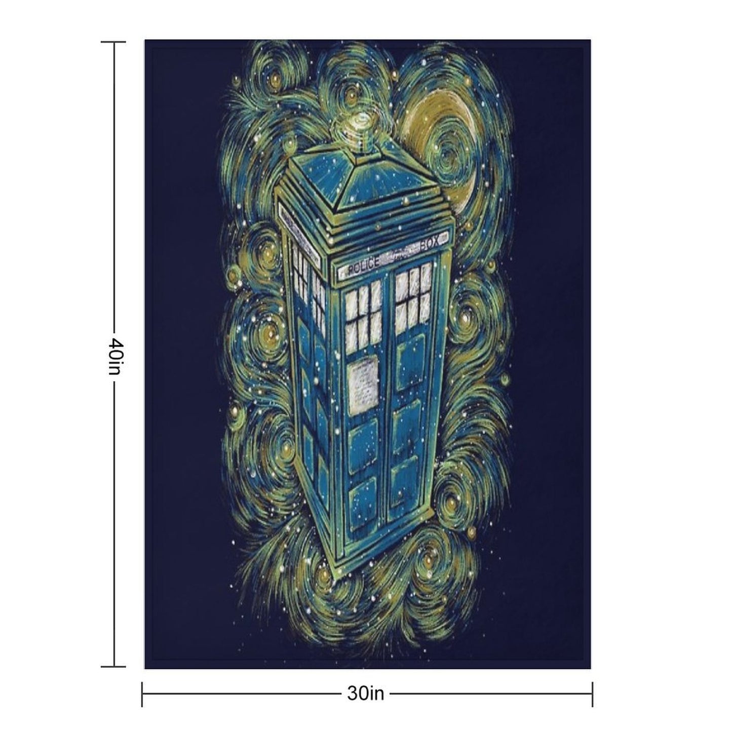 The Doctor in The Starry Night Easy Care Throw Blanket