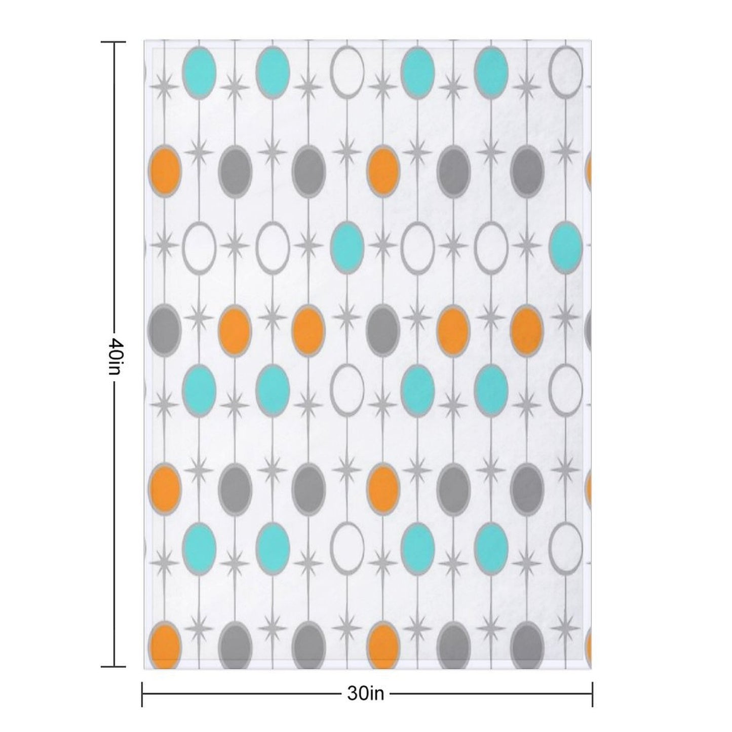 Retro Dots And Starbursts Durable Throw Blanket