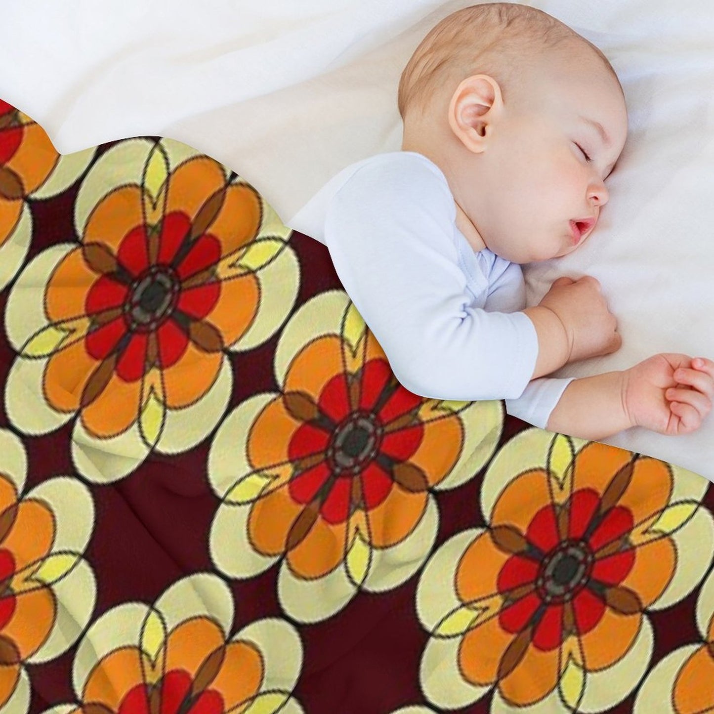 Retro Marigold Gift-ready Throw Blanket
