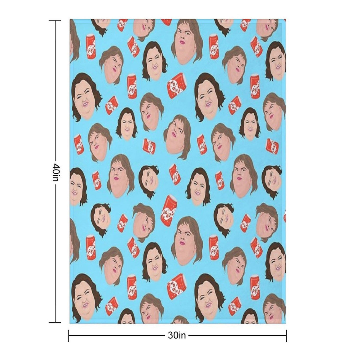 1000lb Sisters - Repeat Print - Sodies - Slaton Sisters - Amy Tammy Quick-dry Throw Blanket
